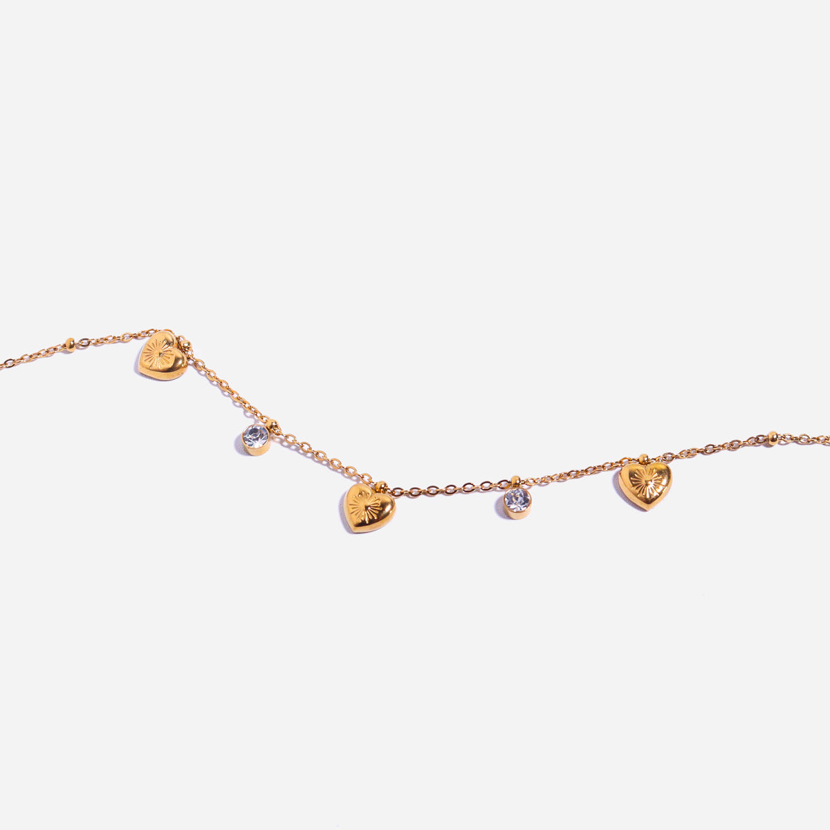 Graceful Hearts Gold Bracelet