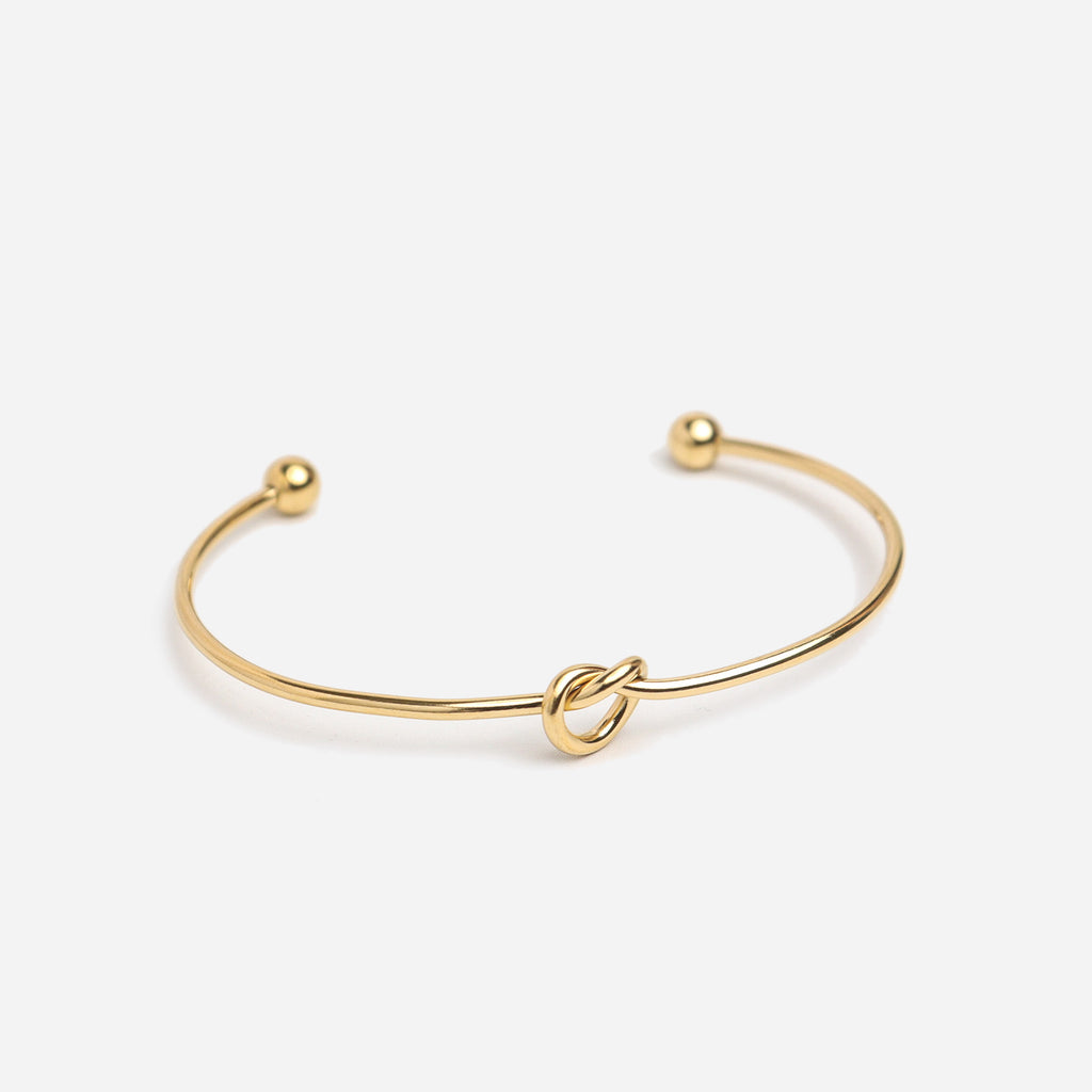 Golden Bagel Knot Bangle