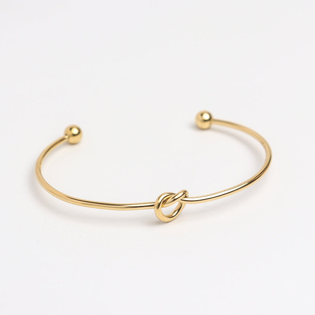 Golden Bagel Knot Bangle