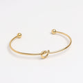 Golden Bagel Knot Bangle