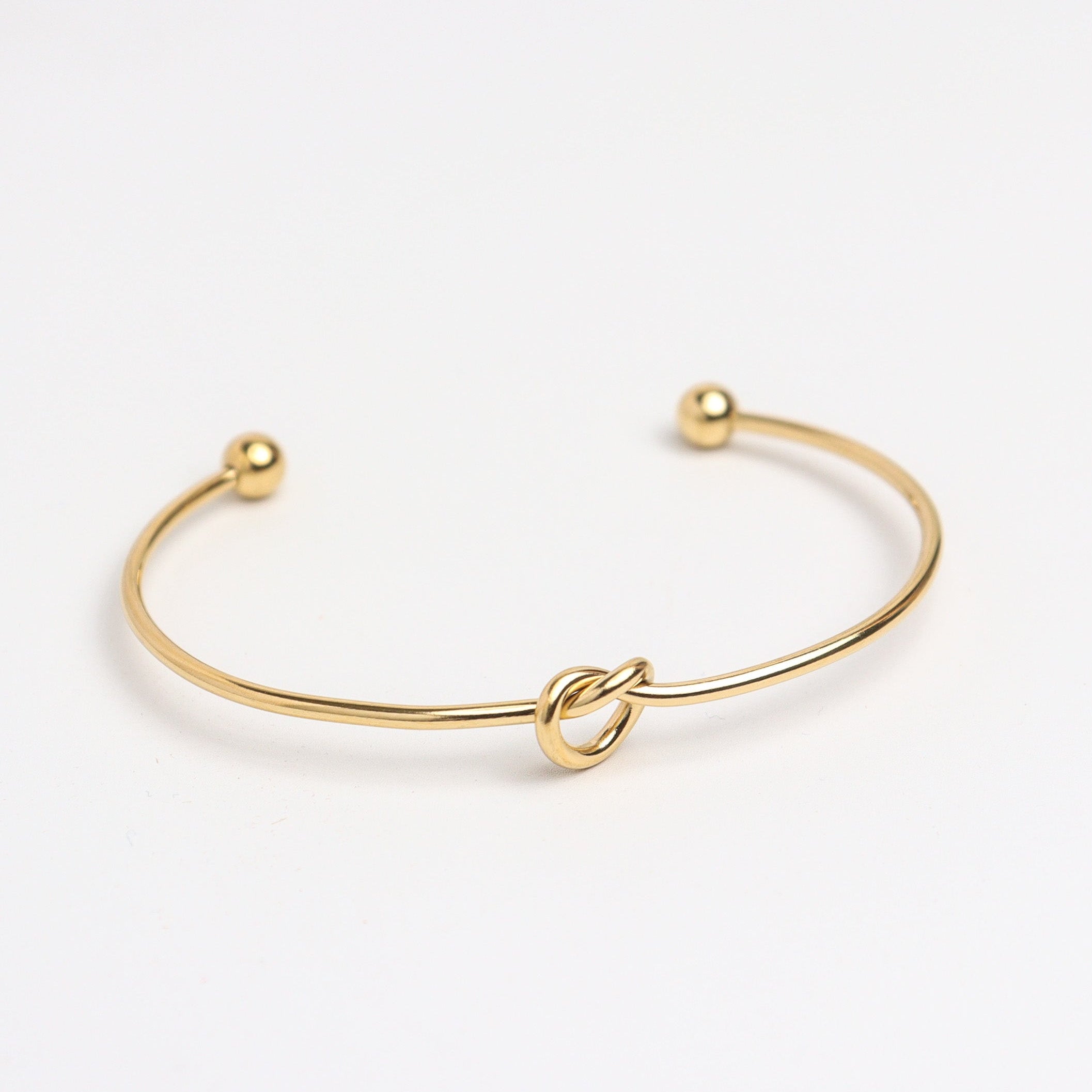 Golden Bagel Knot Bangle