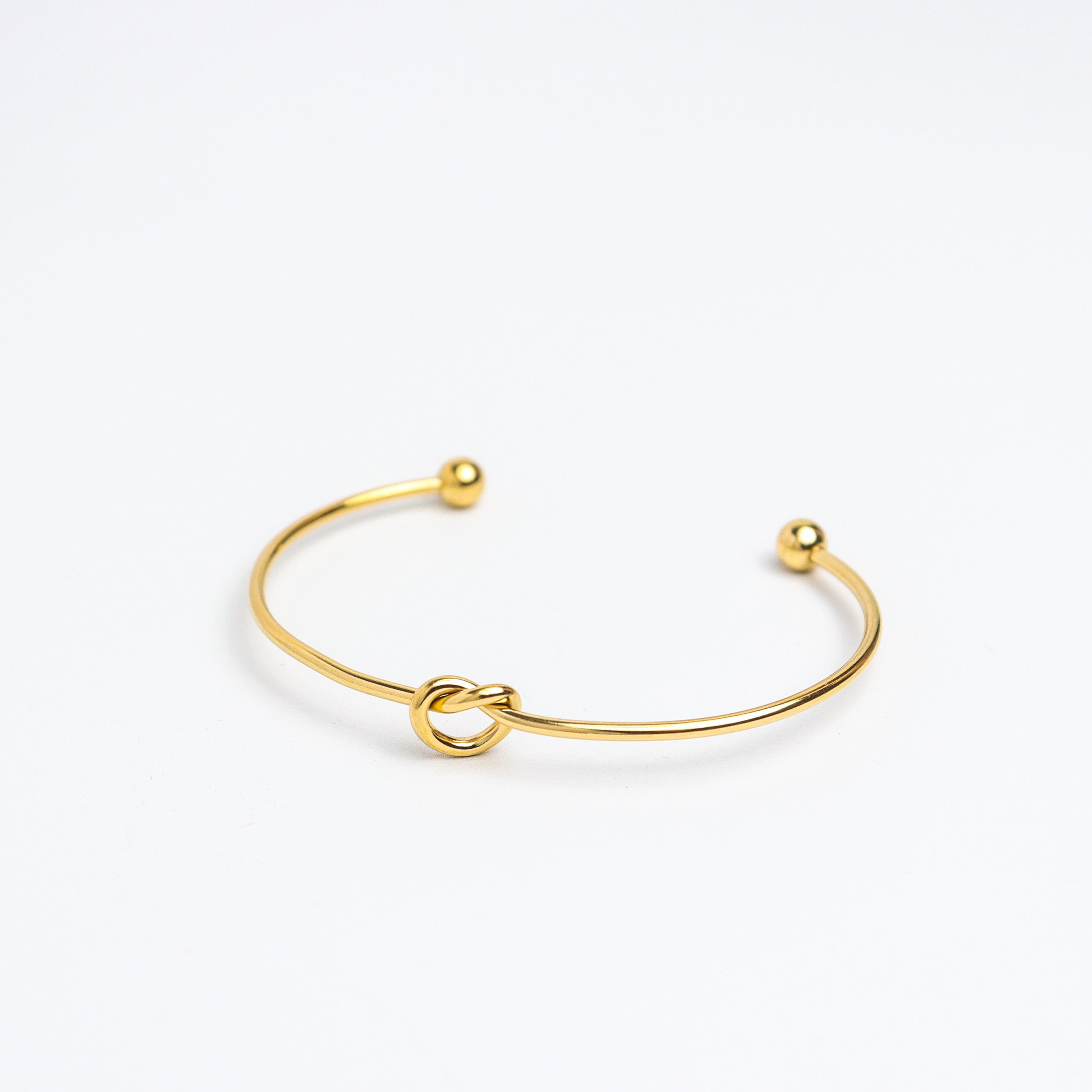 Golden Bagel Knot Bangle