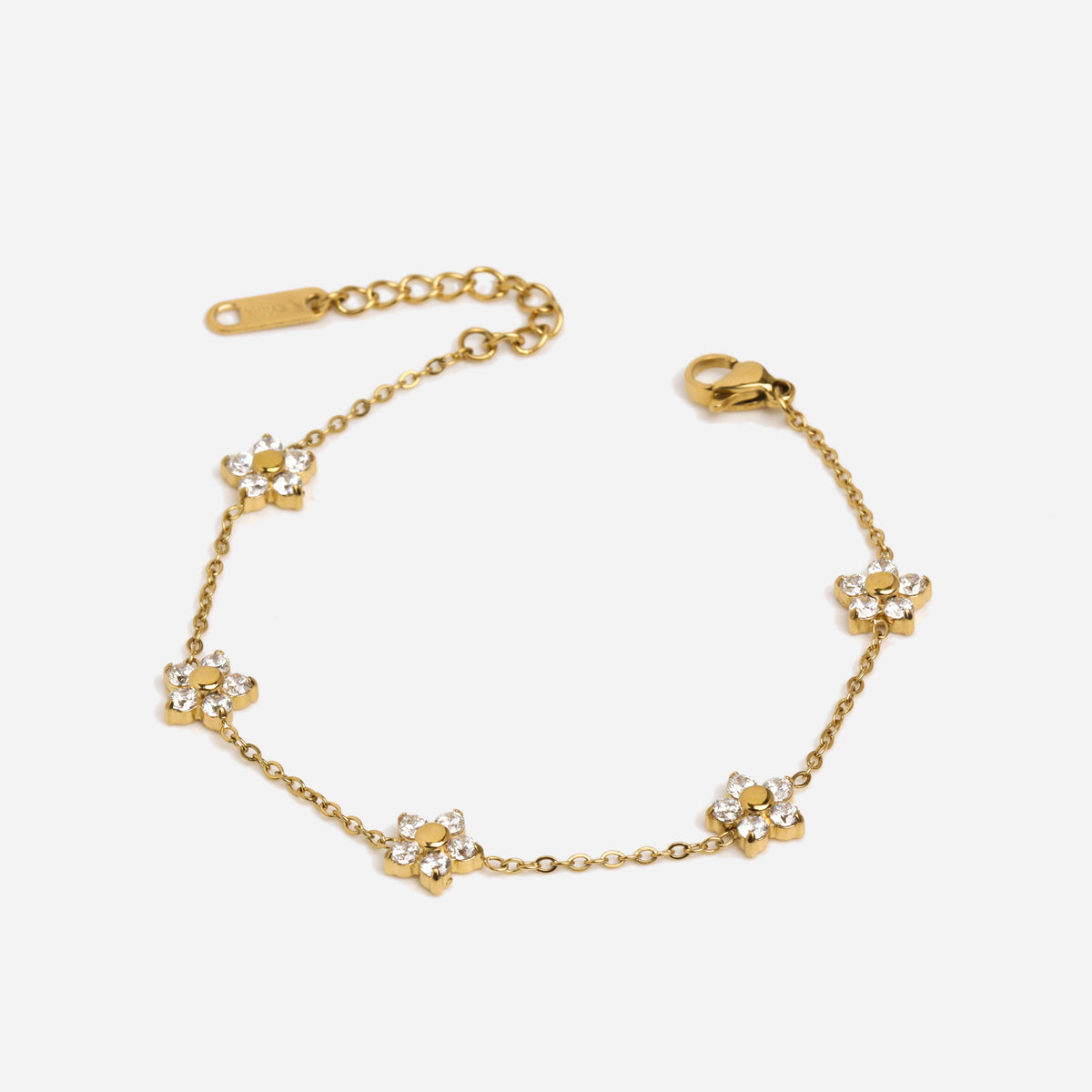 Petal Five Gold Flower Bracelet