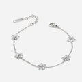 Petal Five Silver Flower Bracelet