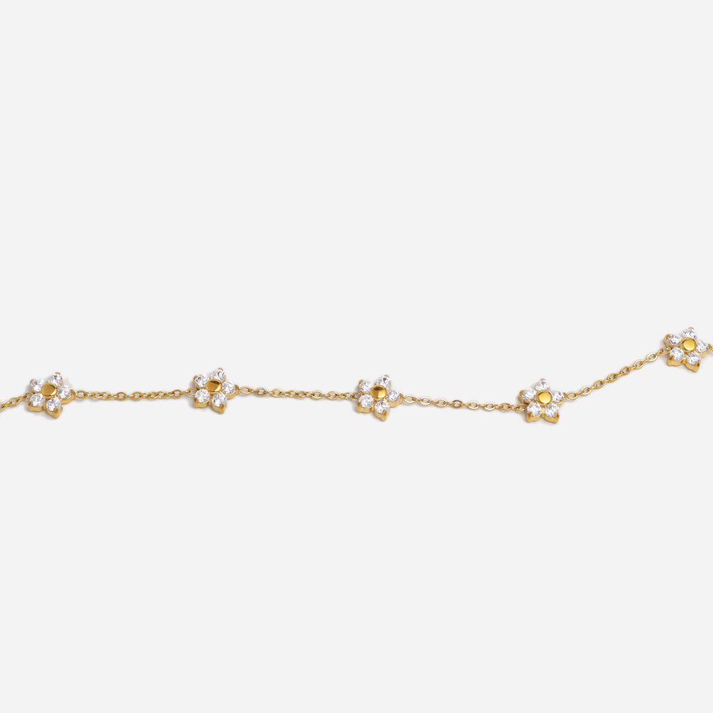 Petal Five Gold Flower Bracelet