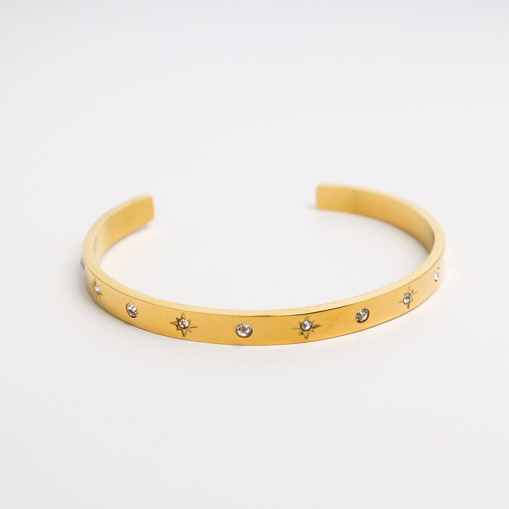 Stellar Cycle Gold Bangle