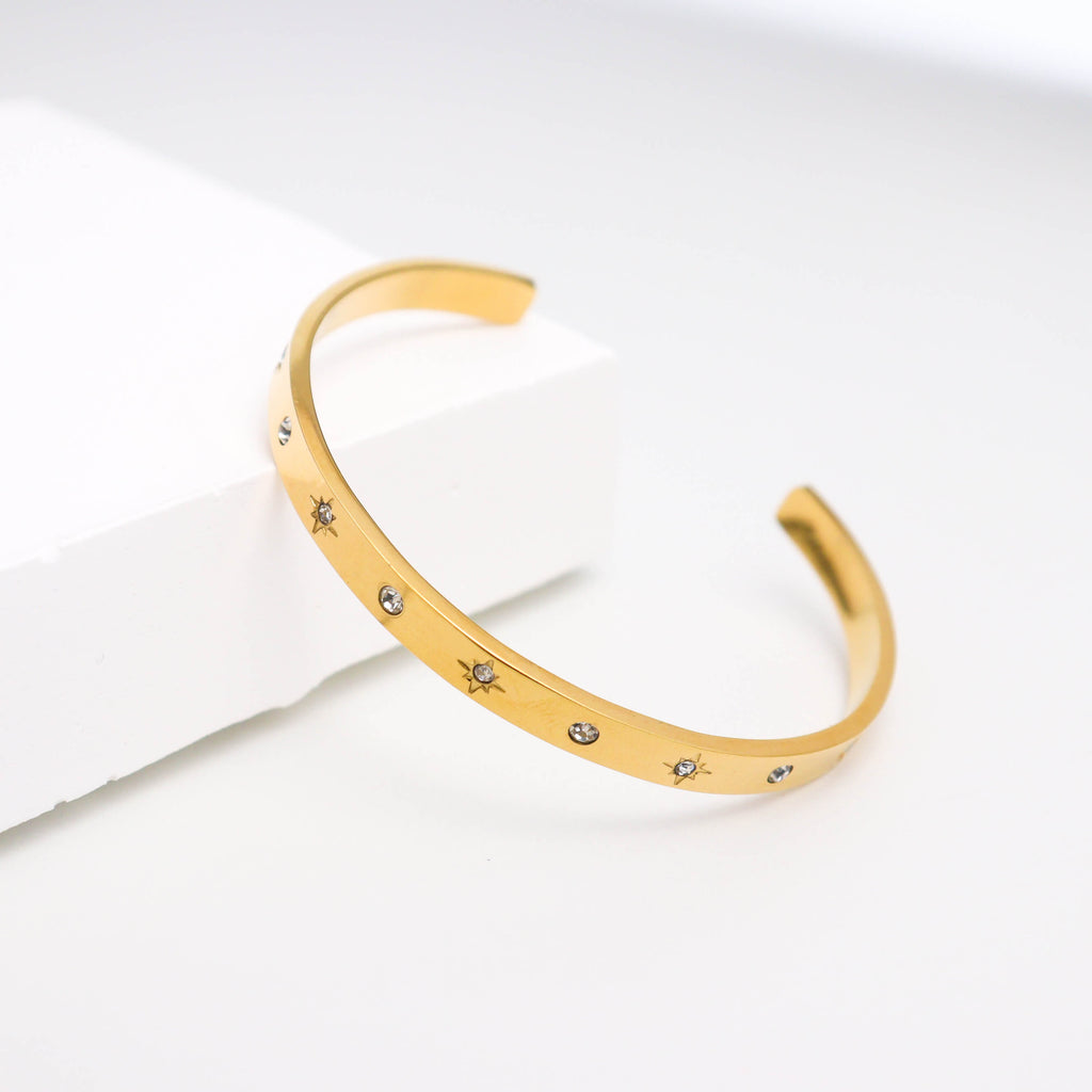 Stellar Cycle Gold Bangle