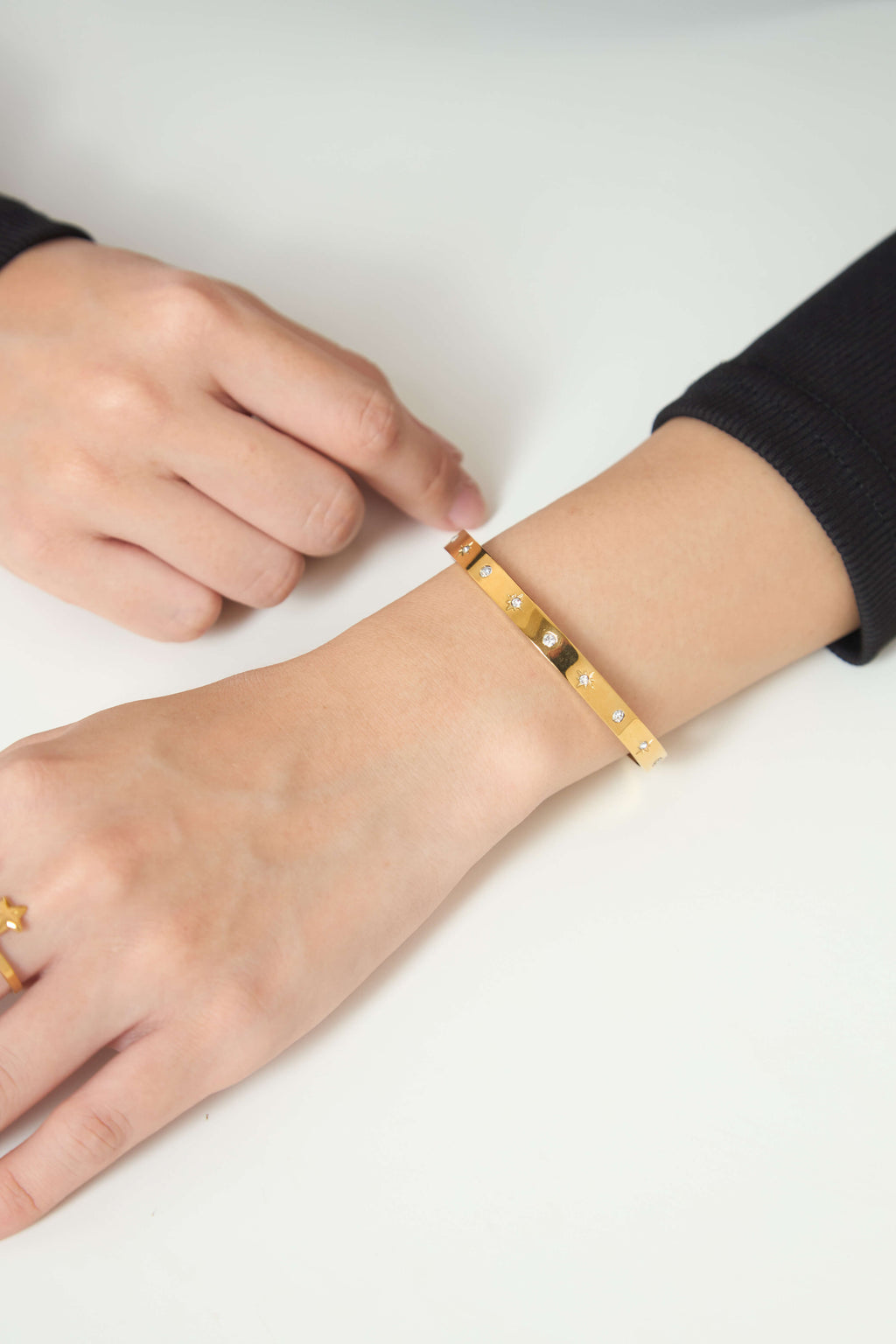 Stellar Cycle Gold Bangle