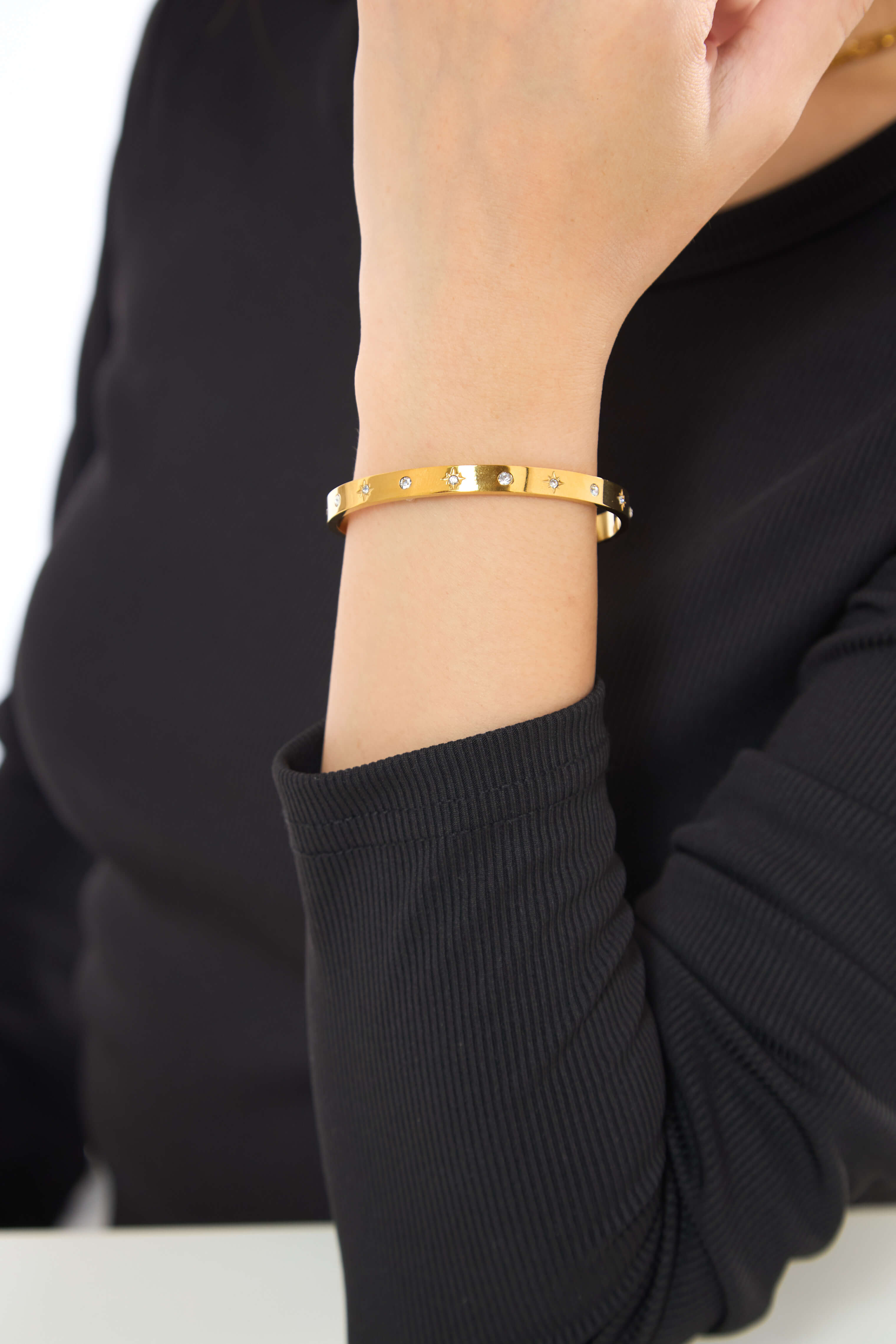 Stellar Cycle Gold Bangle
