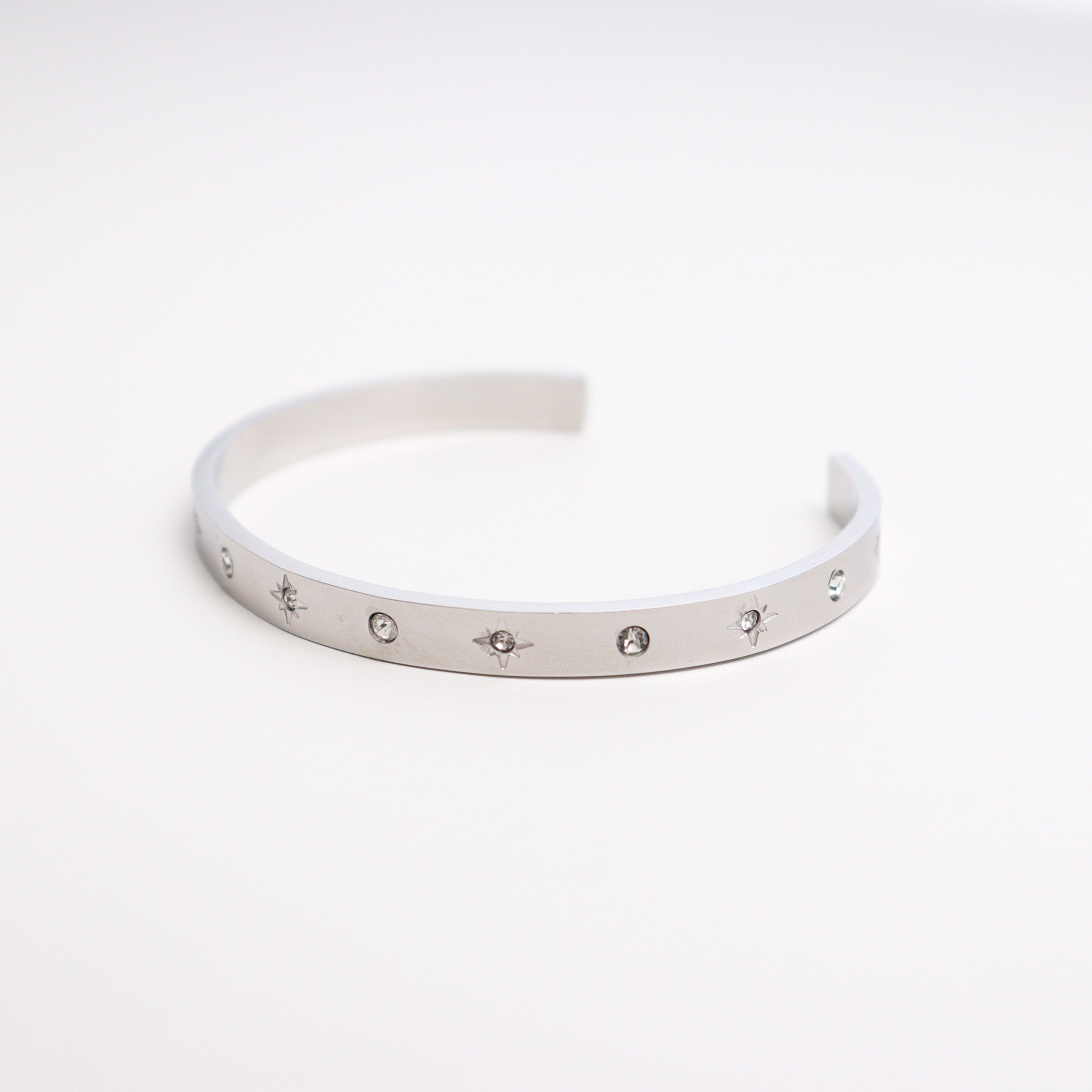 Stellar Cycle Silver Bangle