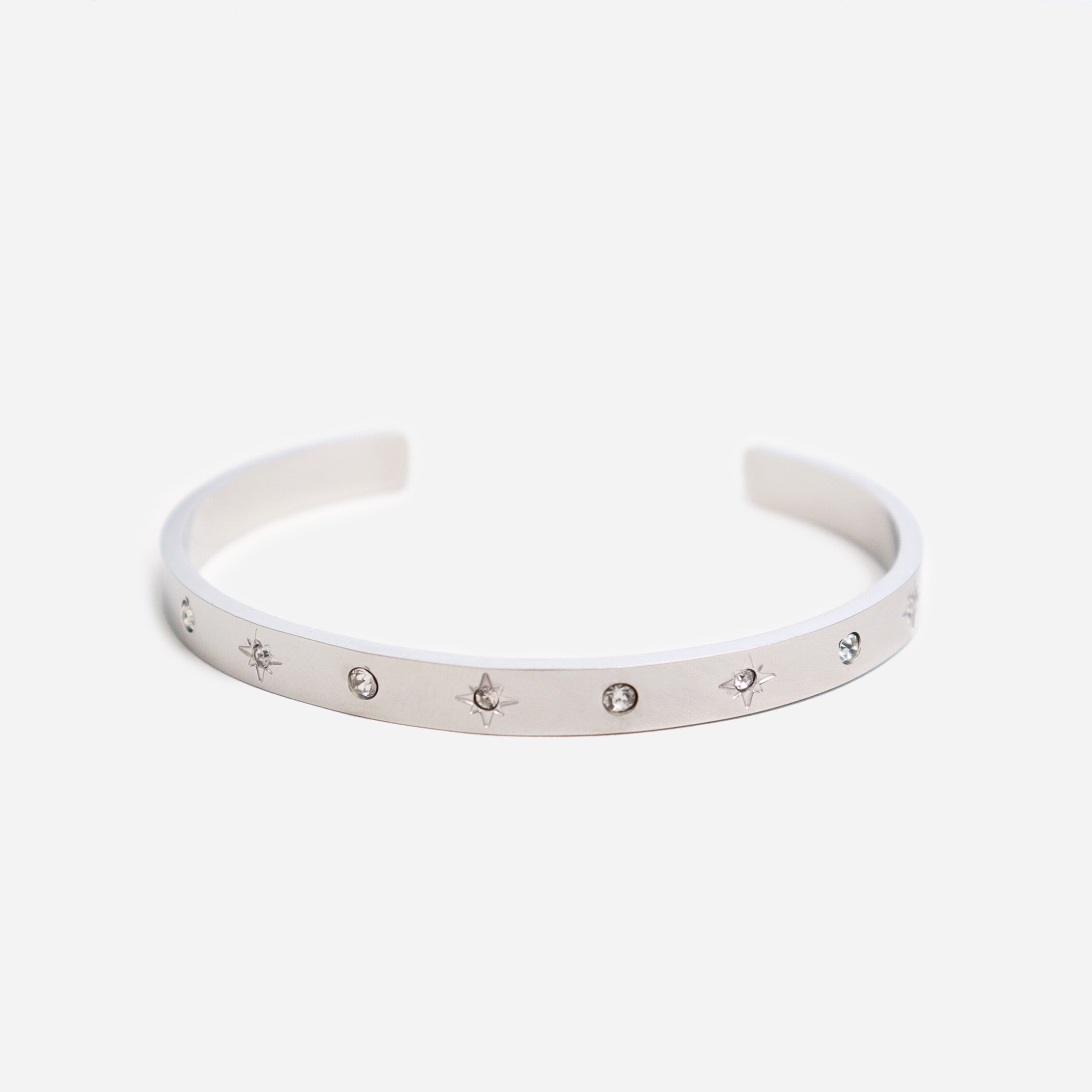 Stellar Cycle Silver Bangle