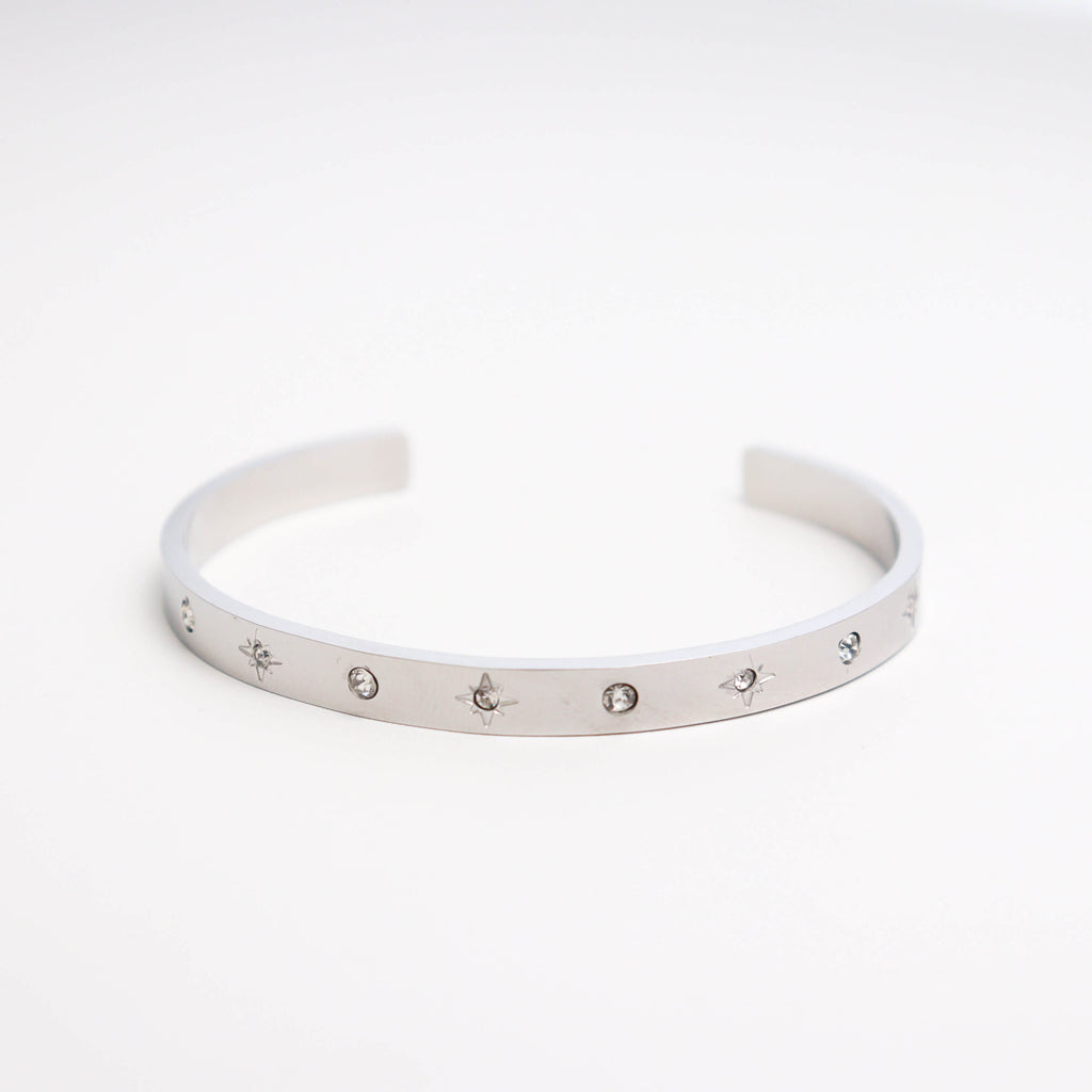 Stellar Cycle Silver Bangle