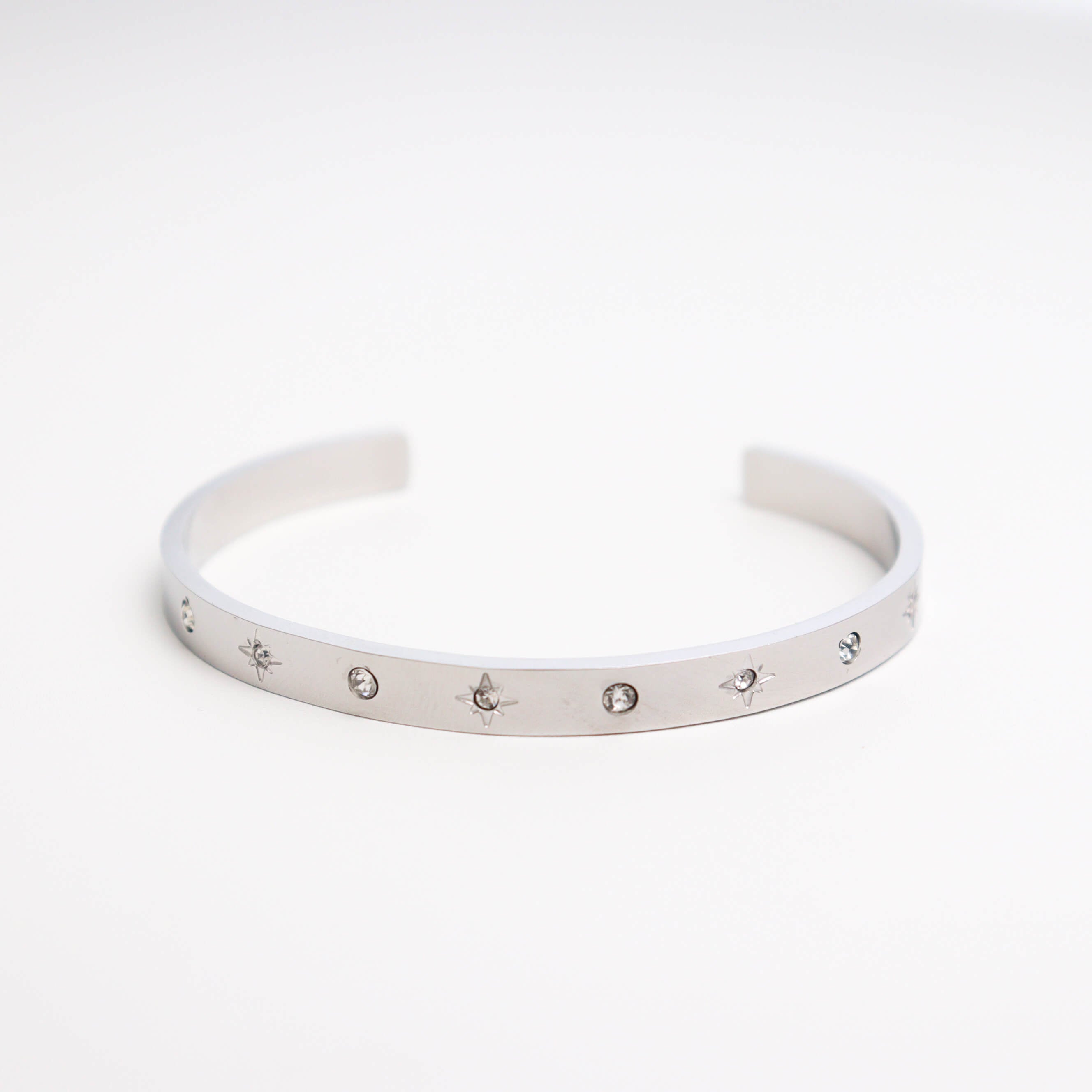 Stellar Cycle Silver Bangle
