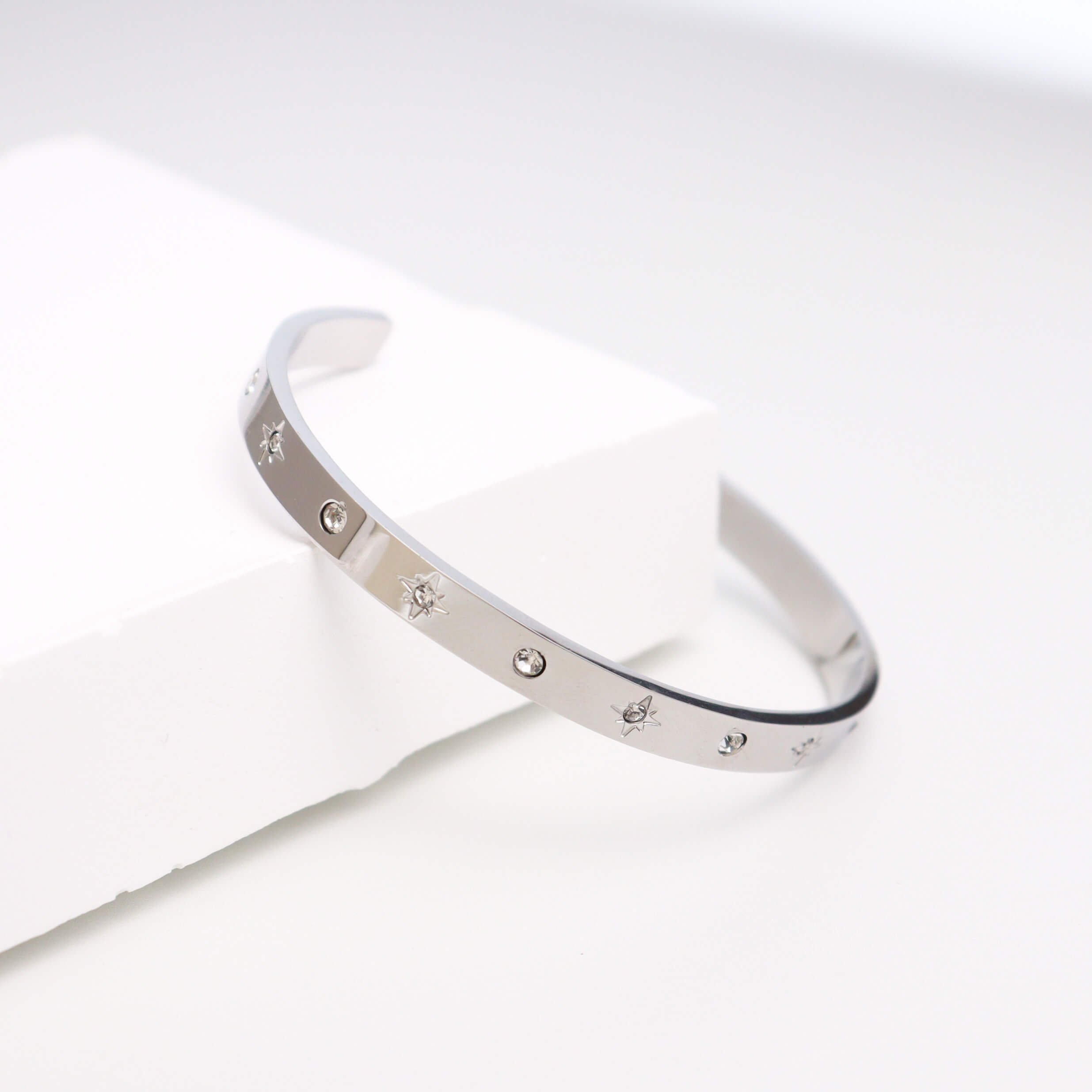 Stellar Cycle Silver Bangle