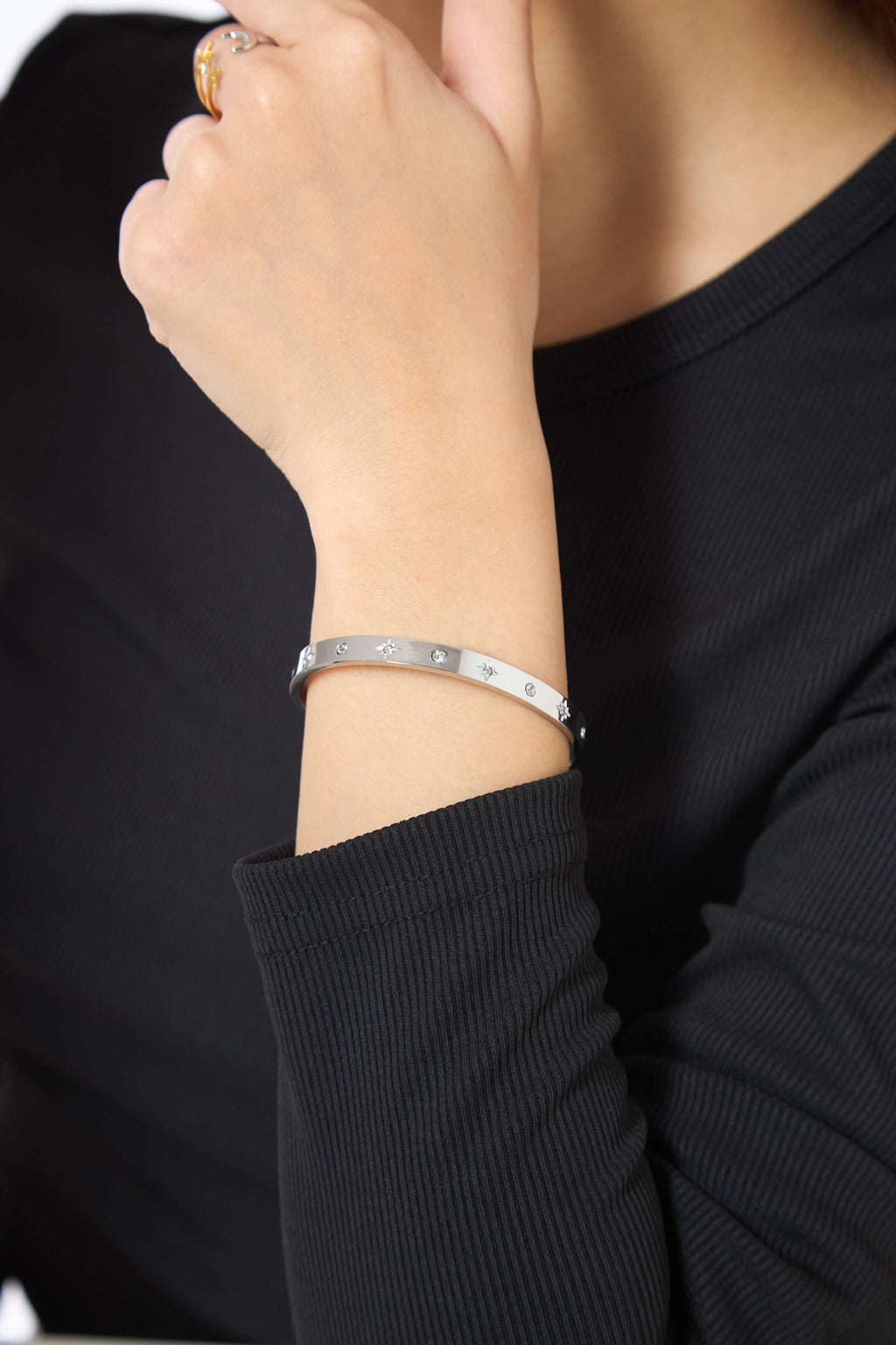 Stellar Cycle Silver Bangle