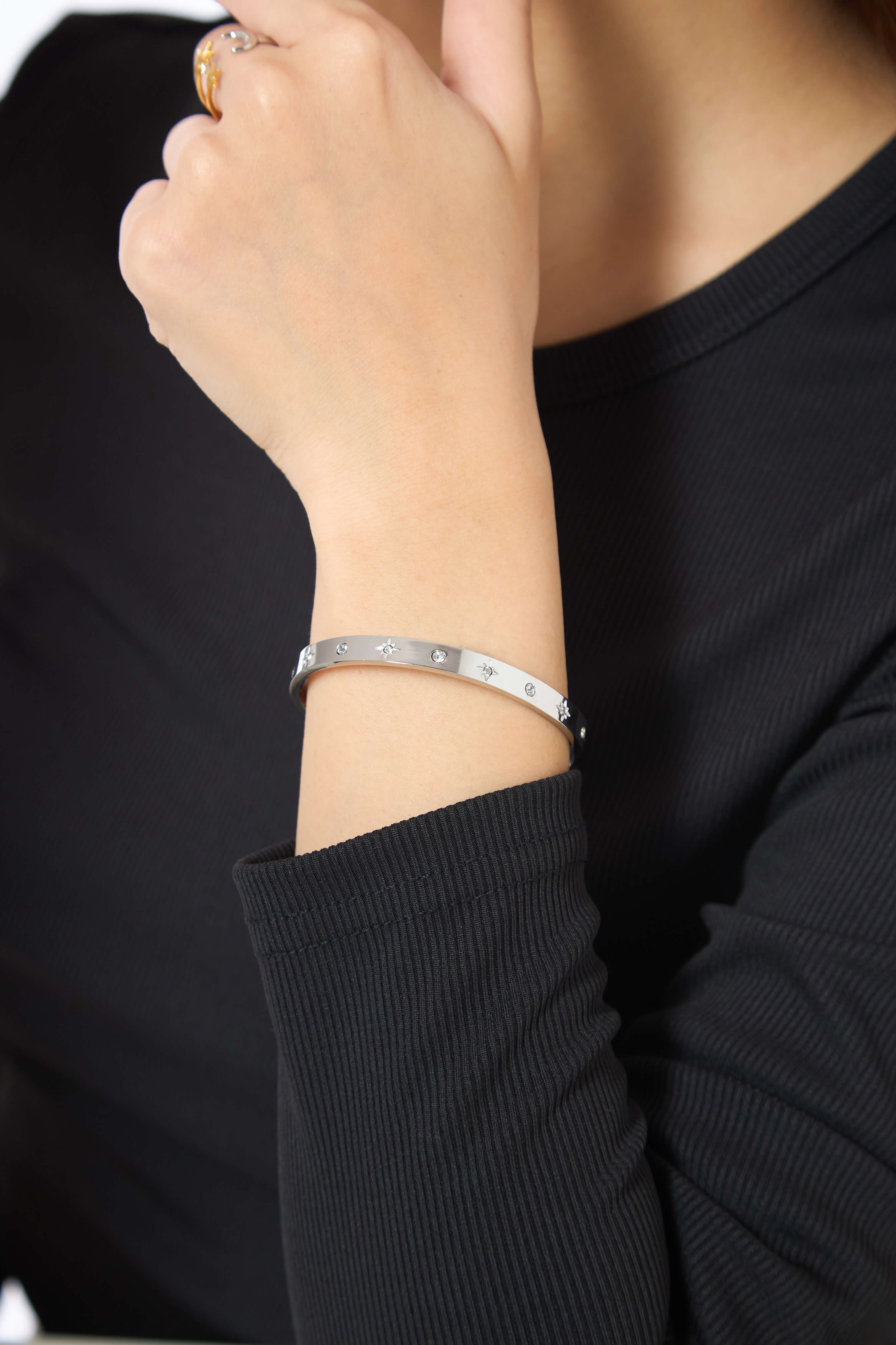 Stellar Cycle Silver Bangle