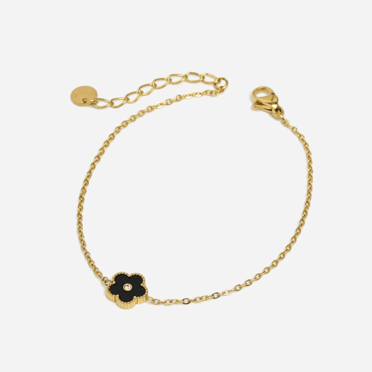 Dark Bold Satta Petal Gold Bracelet