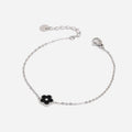 Dark Bold Satta Petal Silver Bracelet