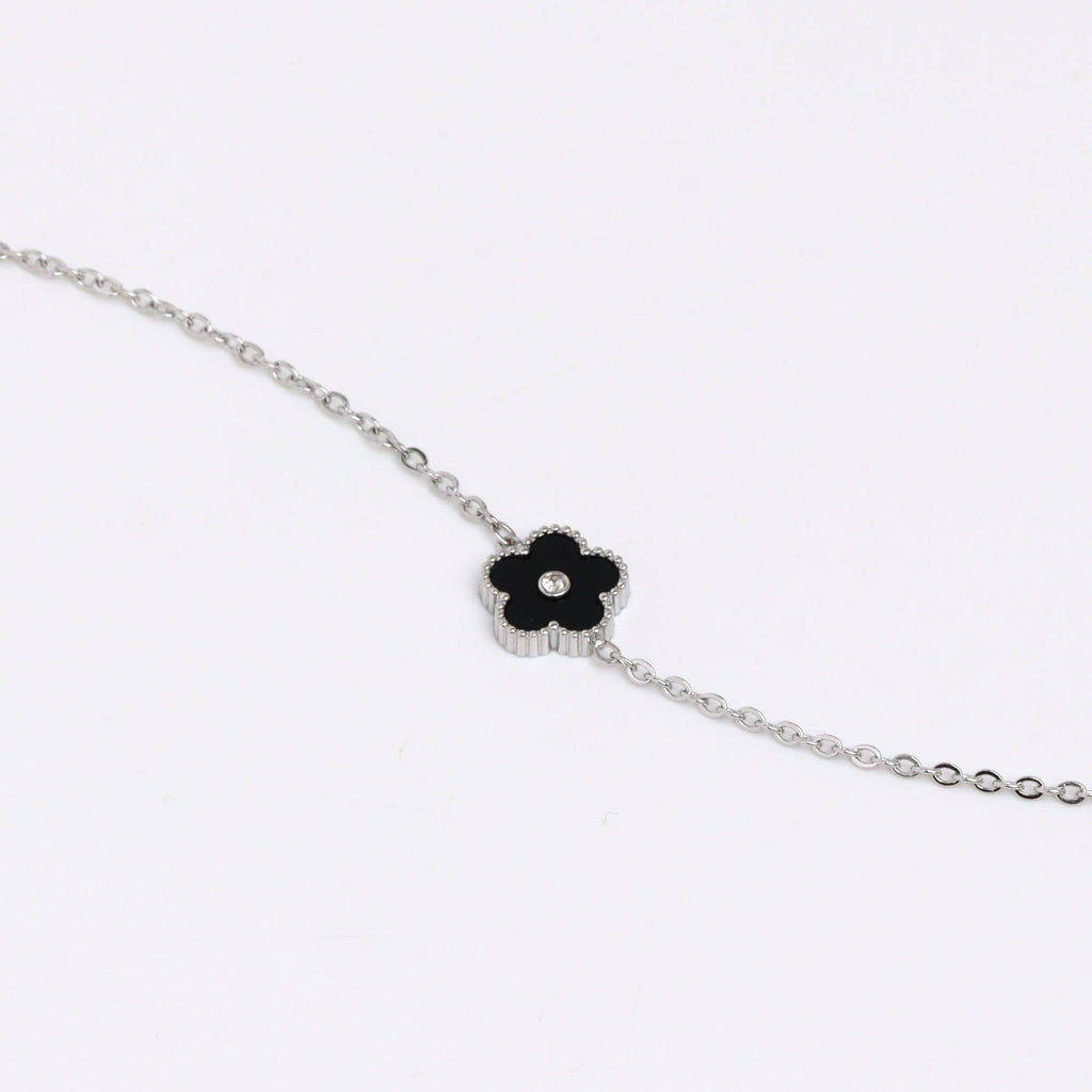 Dark Bold Satta Petal Silver Bracelet