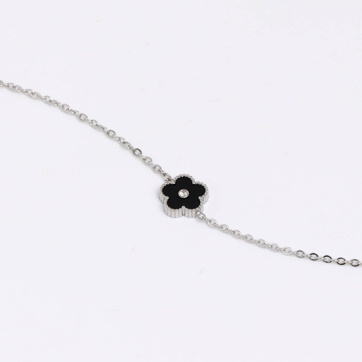 Dark Bold Satta Petal Silver Bracelet