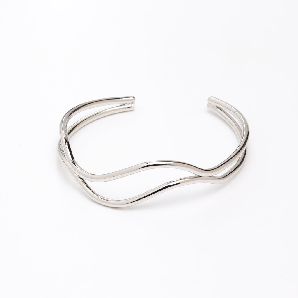 Elven Silver Bangle Bracelet