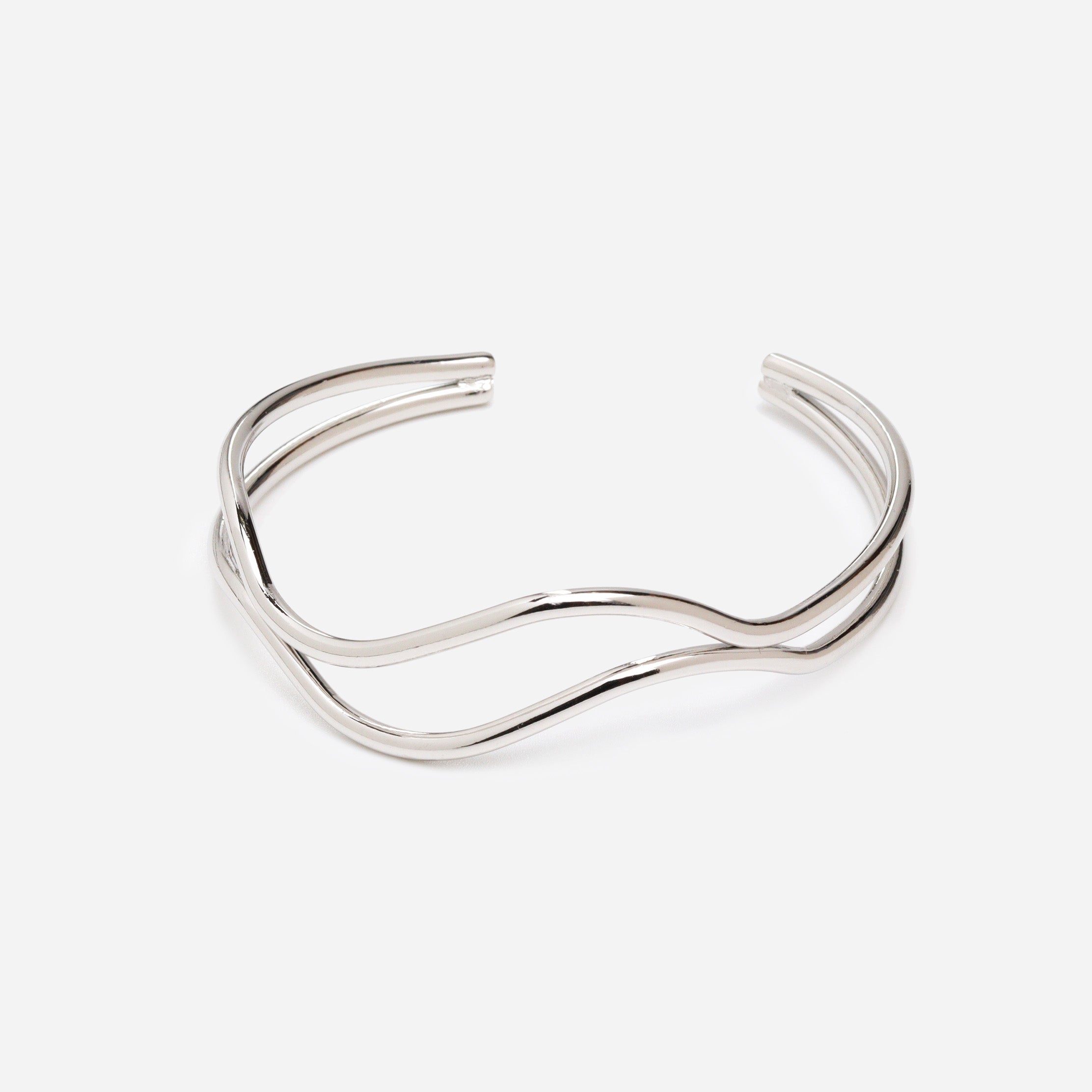 Elven Silver Bangle Bracelet
