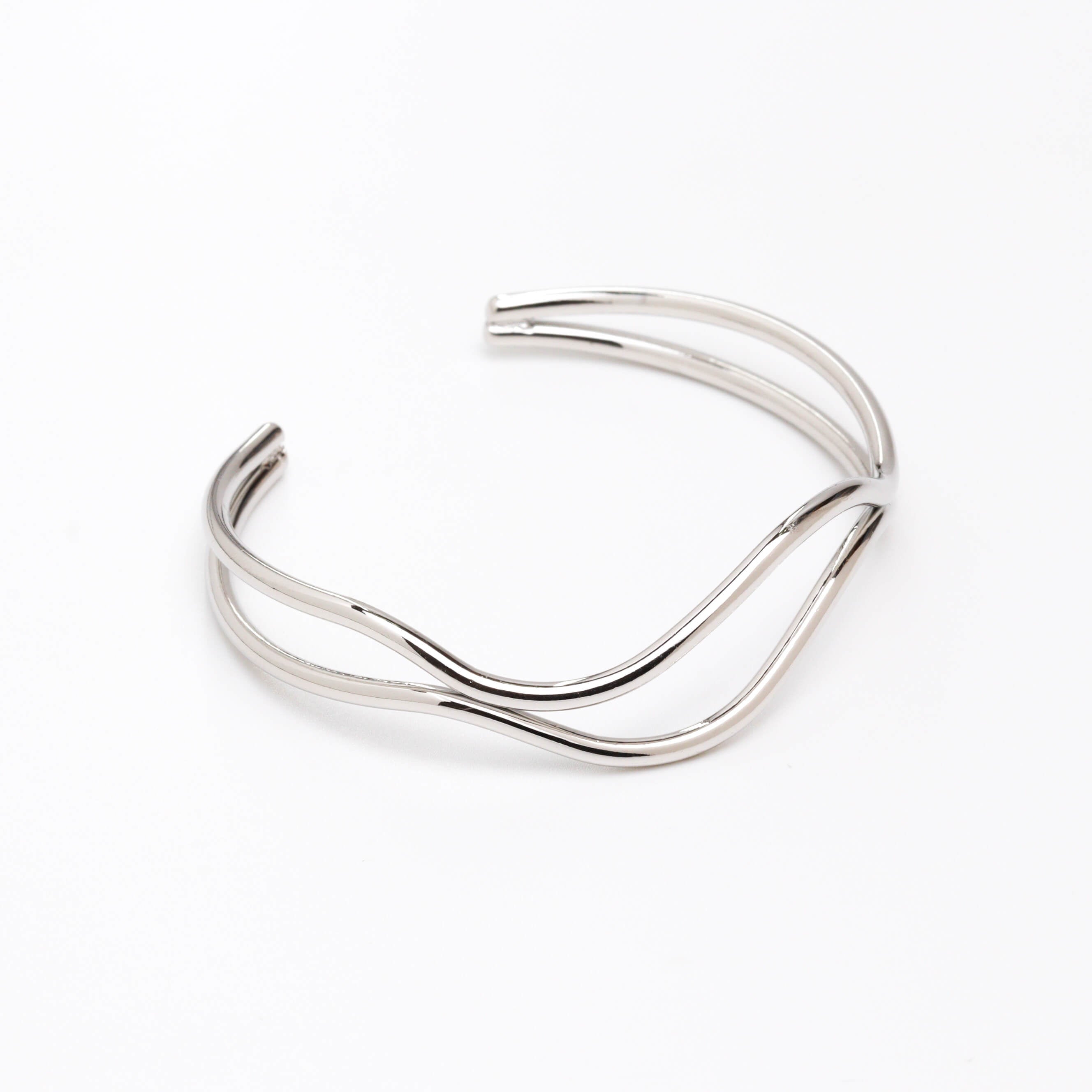 Elven Silver Bangle Bracelet
