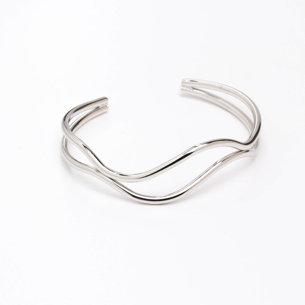 Elven Silver Bangle Bracelet