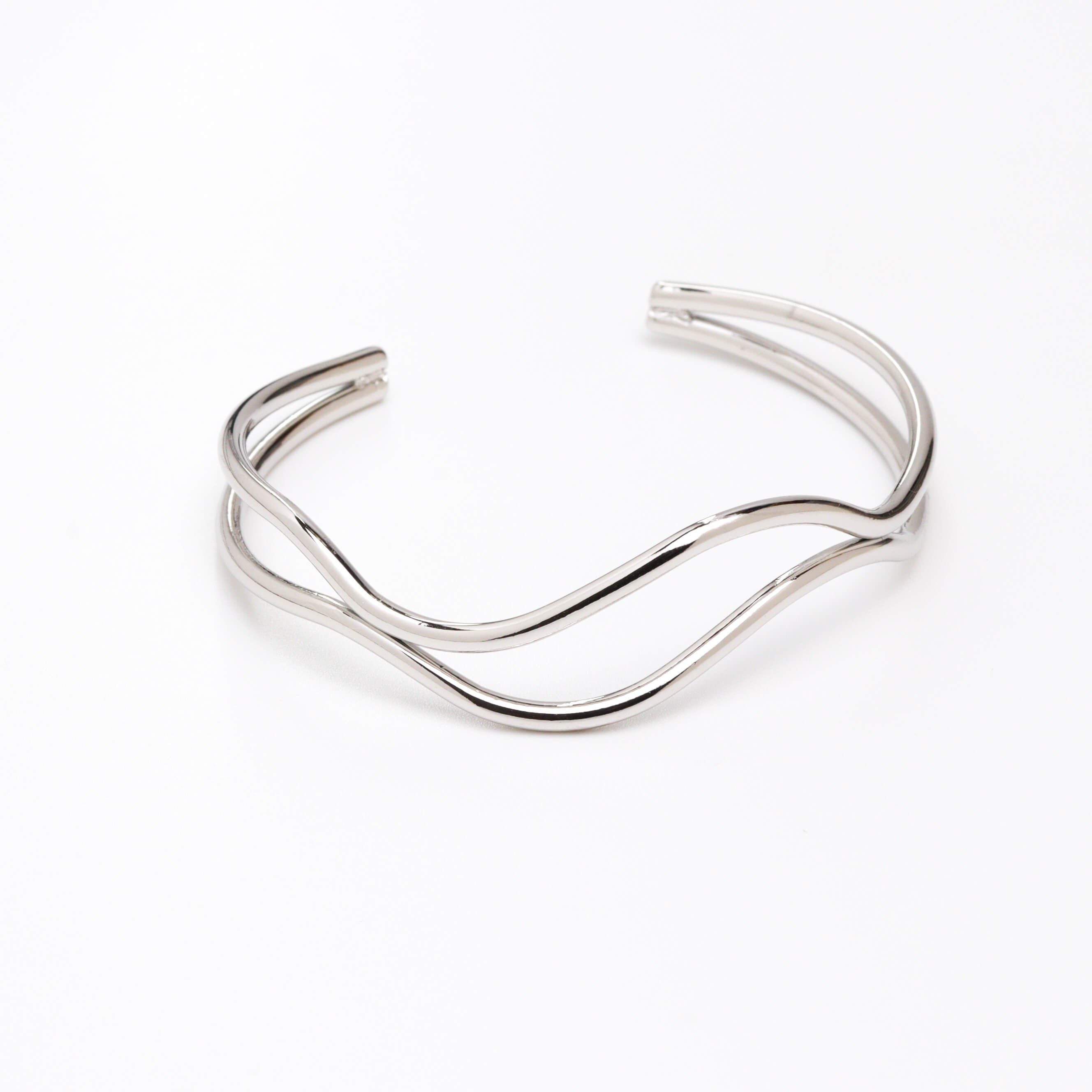 Elven Silver Bangle Bracelet