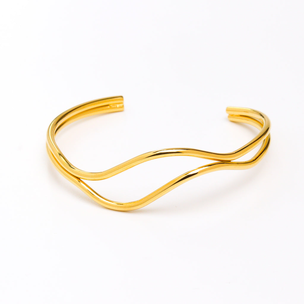 Elven Gold Bangle Bracelet