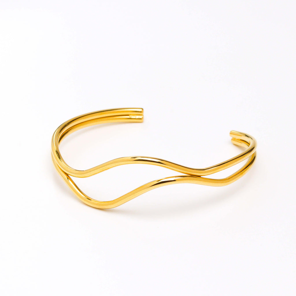 Elven Gold Bangle Bracelet