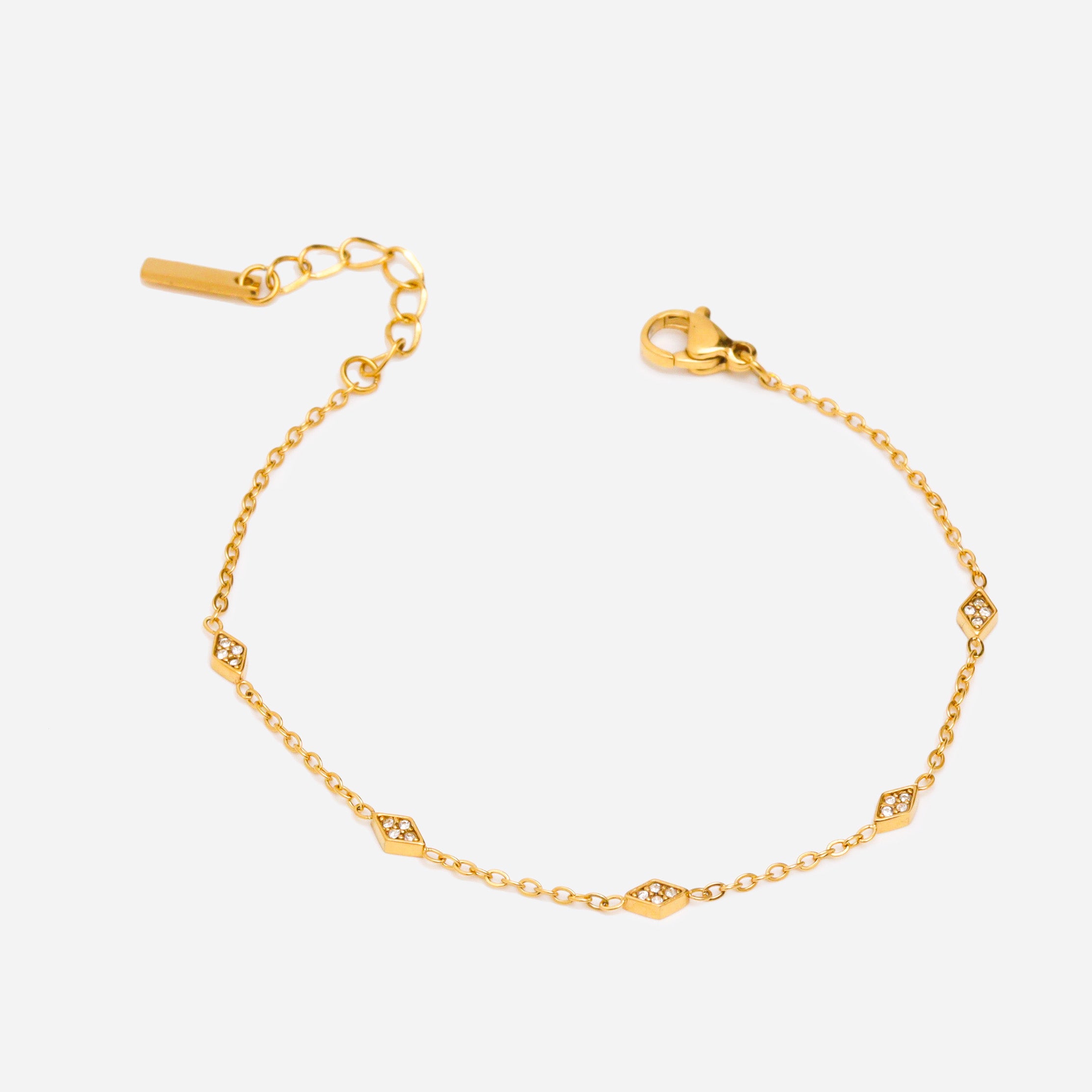 Classic Zirconia Gold Bracelet