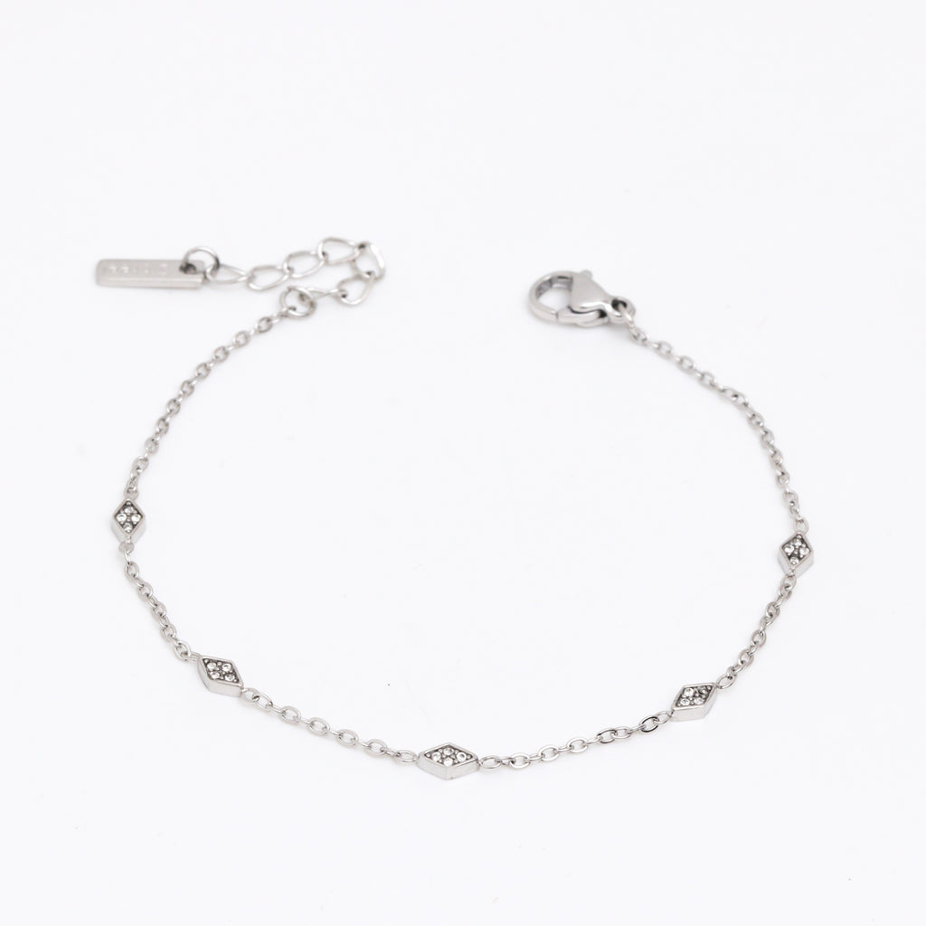 Classic Zirconia Silver Bracelet