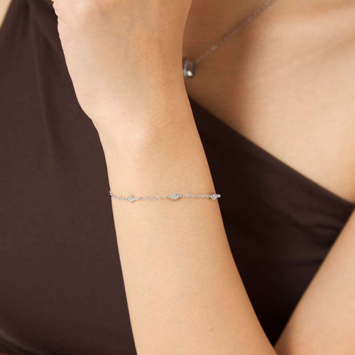 Classic Zirconia Silver Bracelet