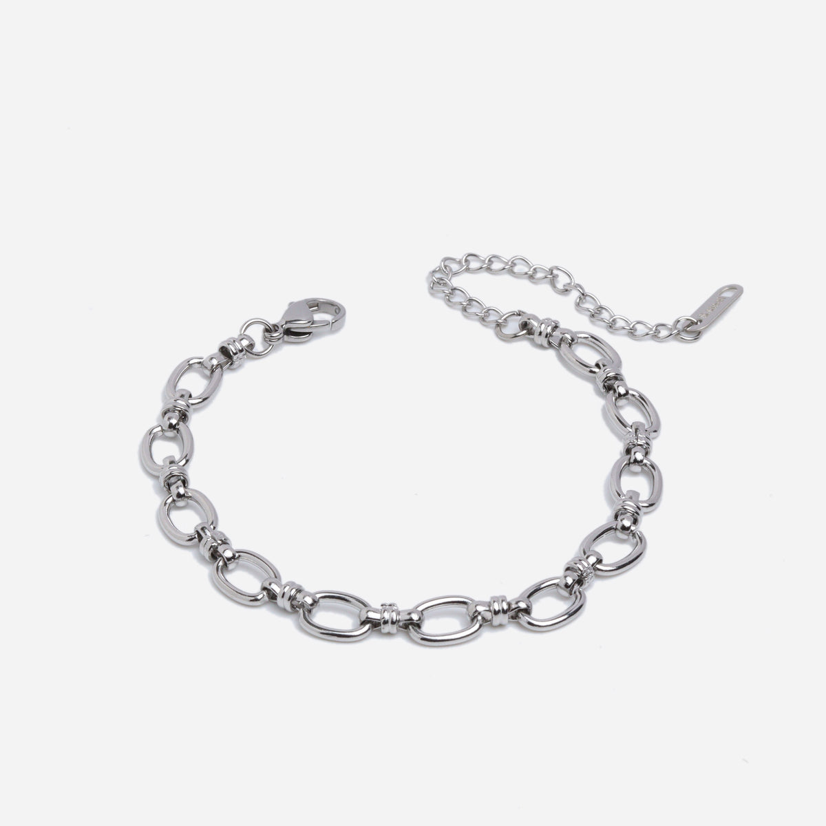 Oval Link Silver Bracelet