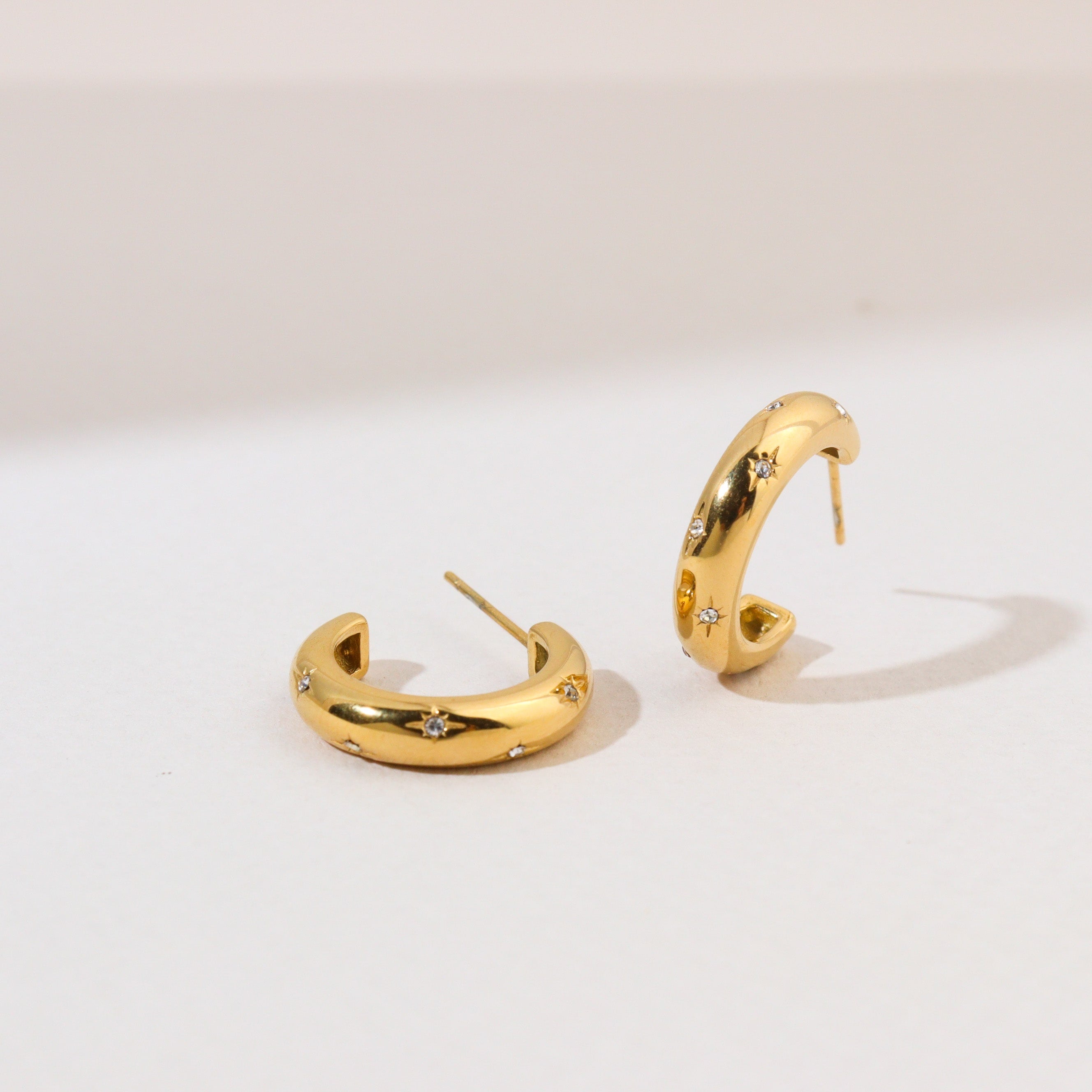 Stellar Starburst Gold Earrings