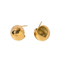 Golden Ball C-Hoop Earrings