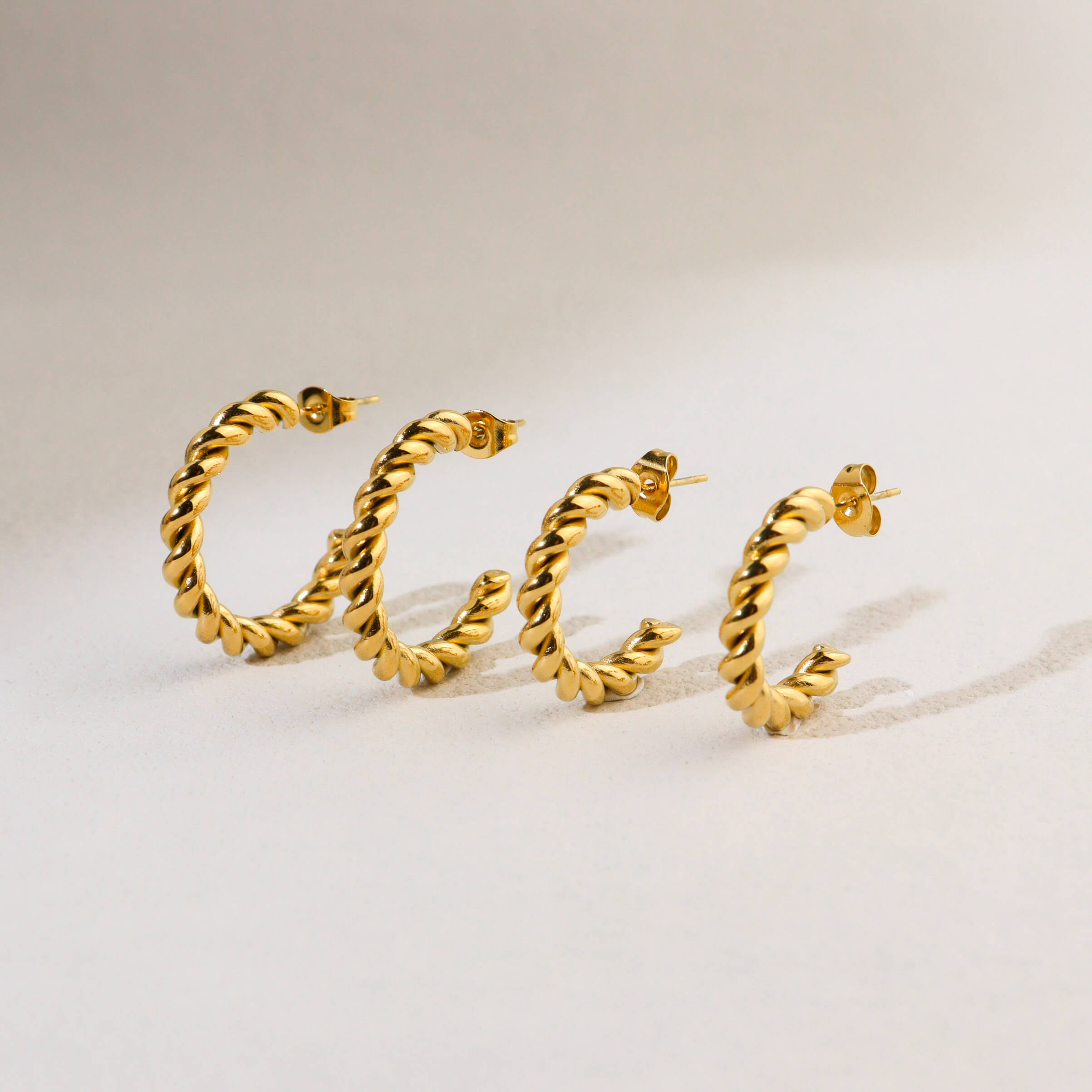 Medium Twist Rope Earrings
