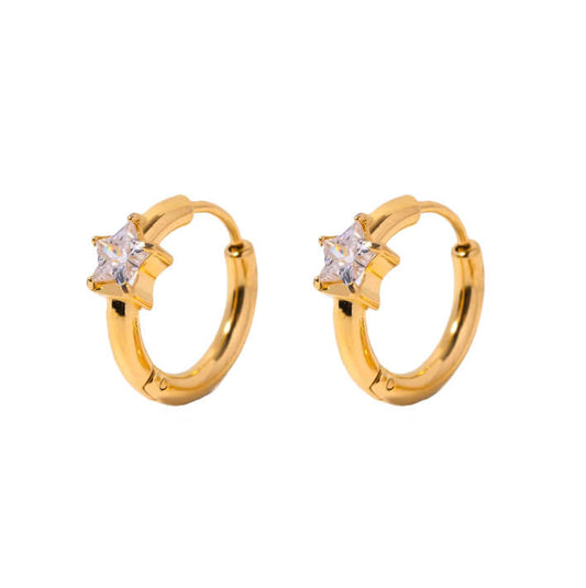 Brand Star Huggies Earrings
