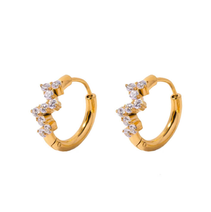 Zigzag Huggies Earrings