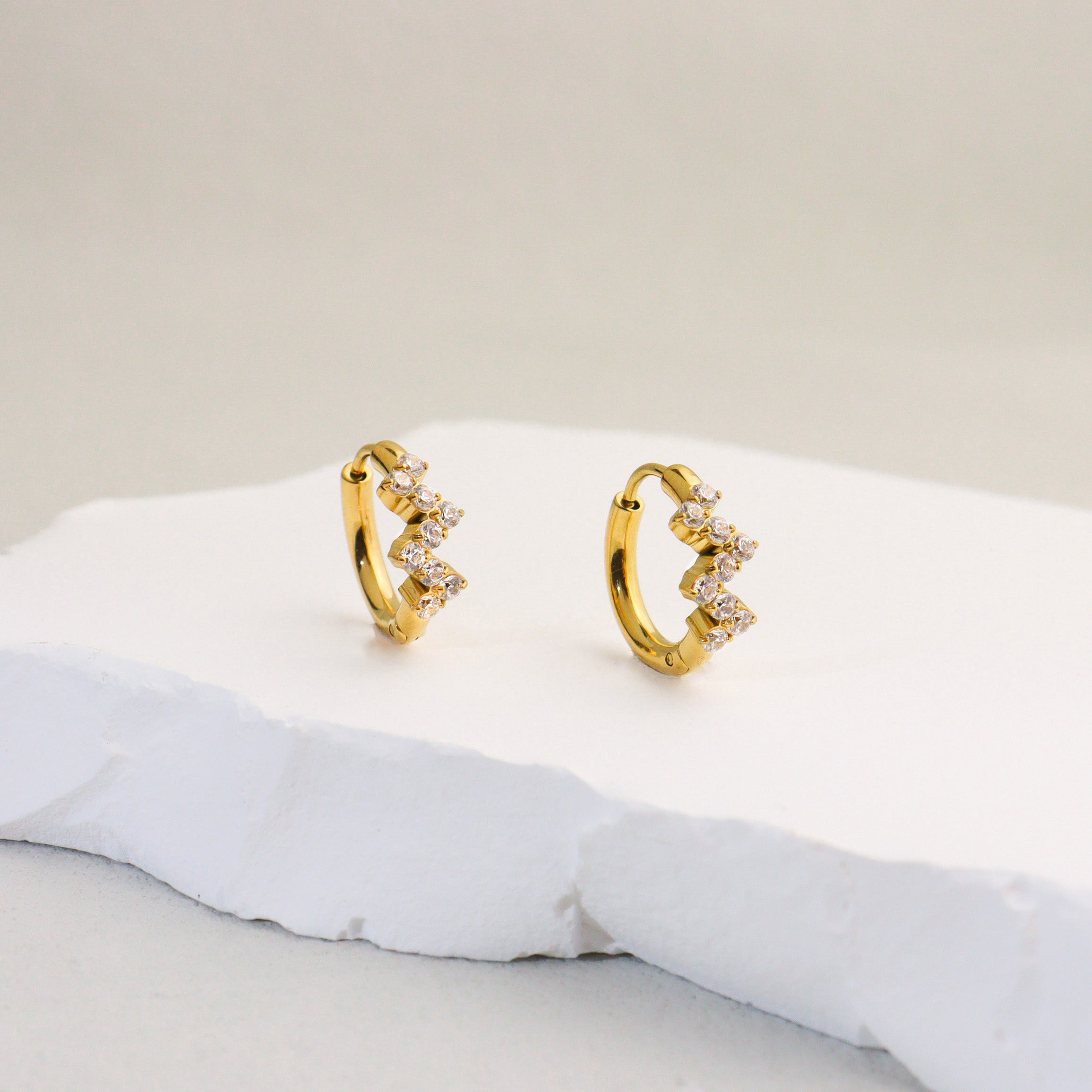 Zigzag Huggies Earrings