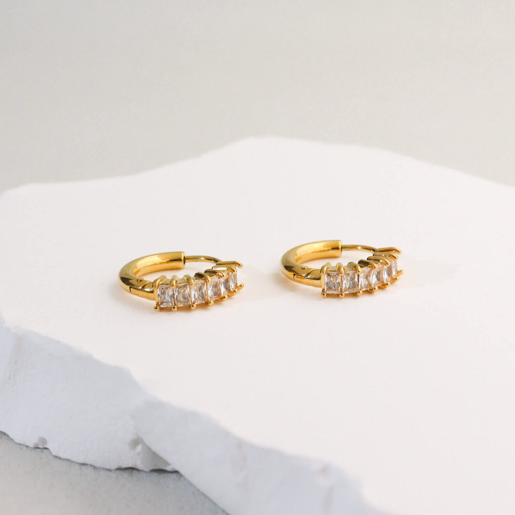 Golden Hope Huggies Earrings
