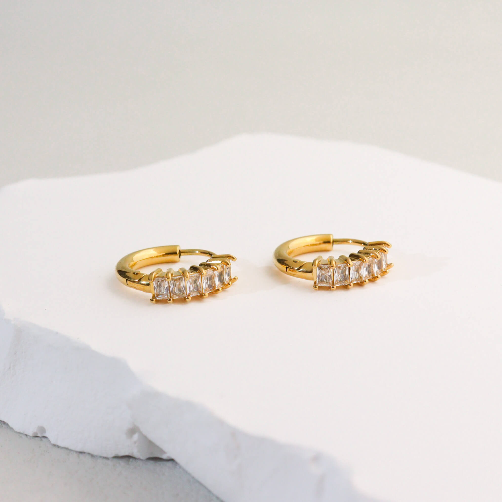 Golden Hope Huggies Earrings