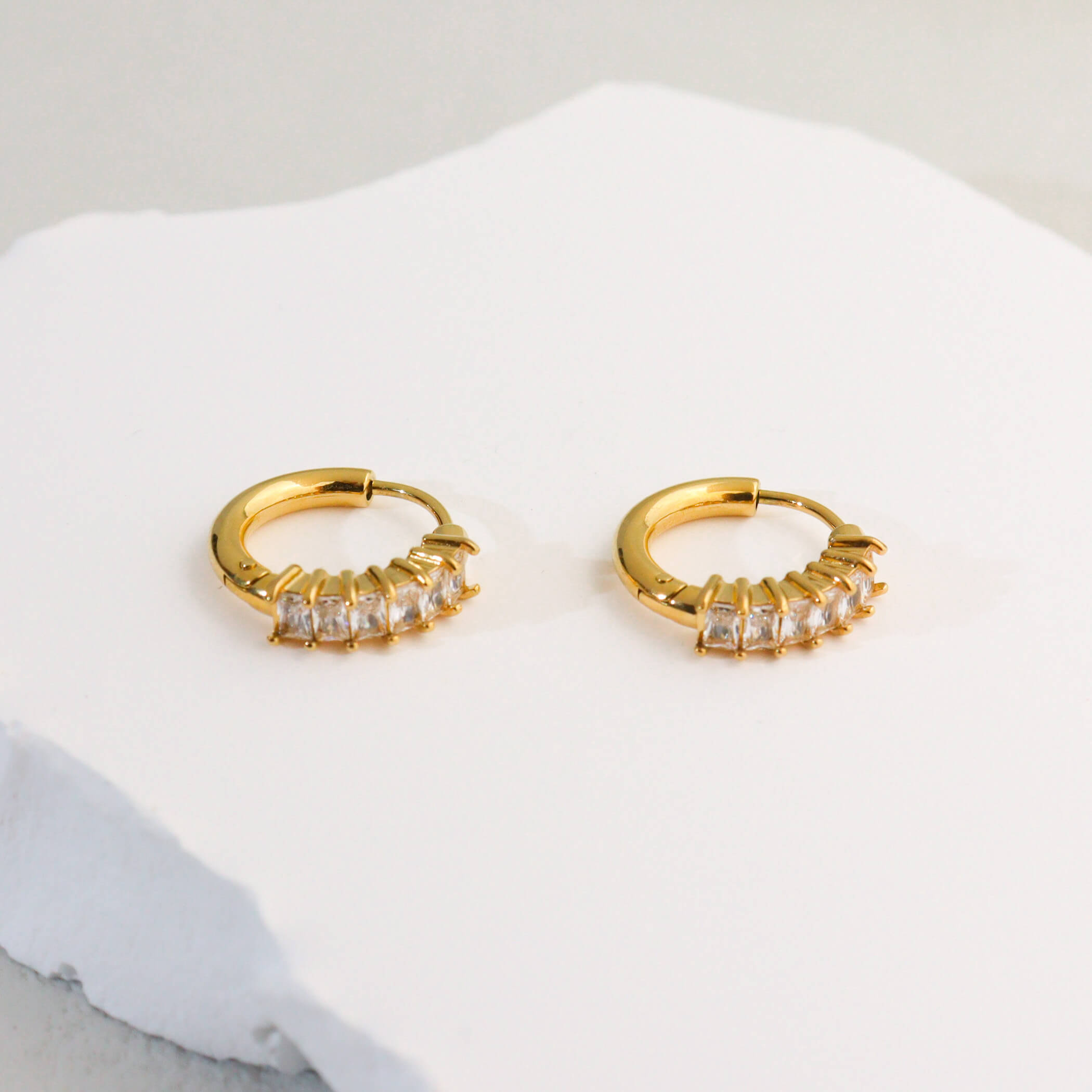 Golden Hope Huggies Earrings