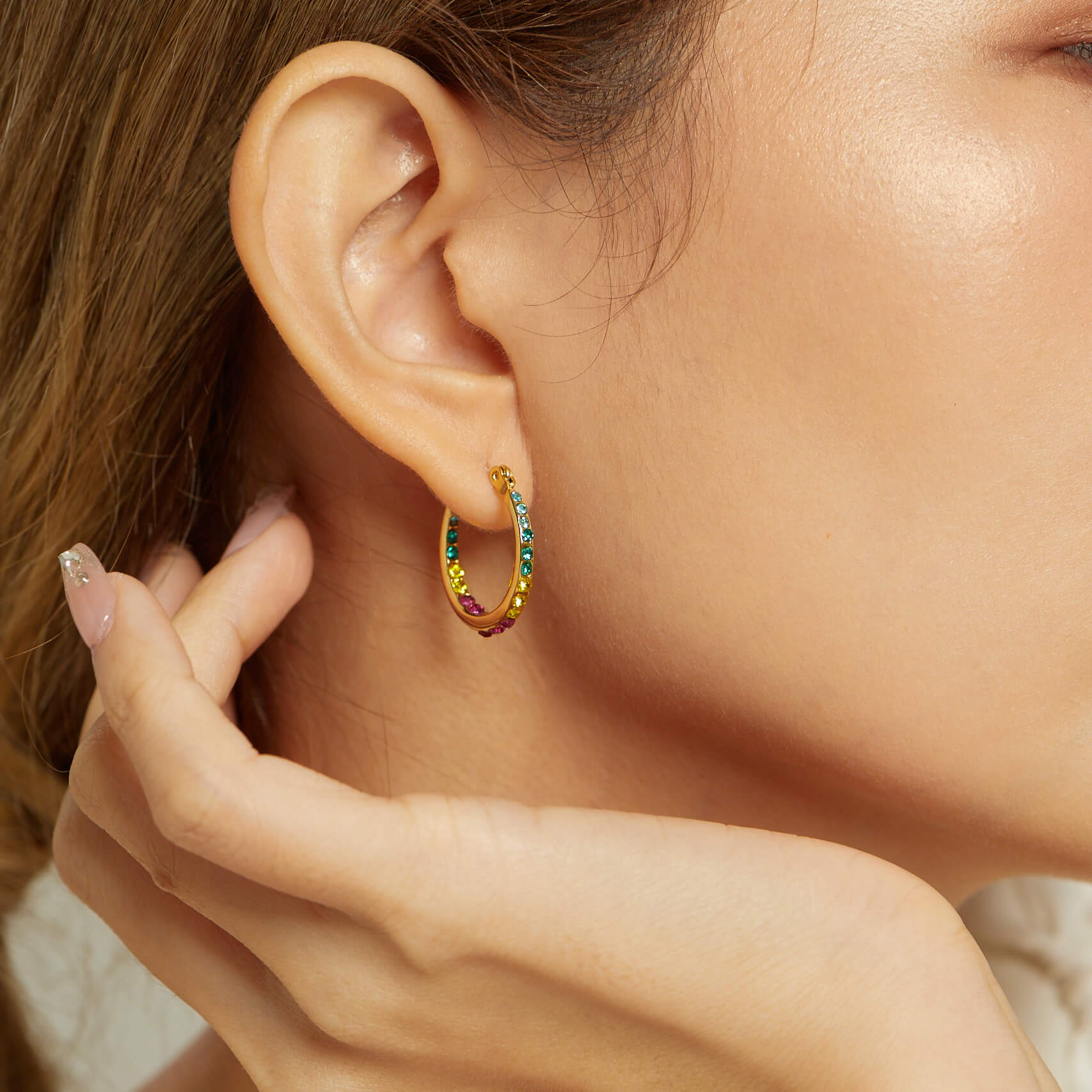 Multicolor Mini Hoop Earrings