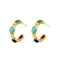Retro Multi GemStone Earrings