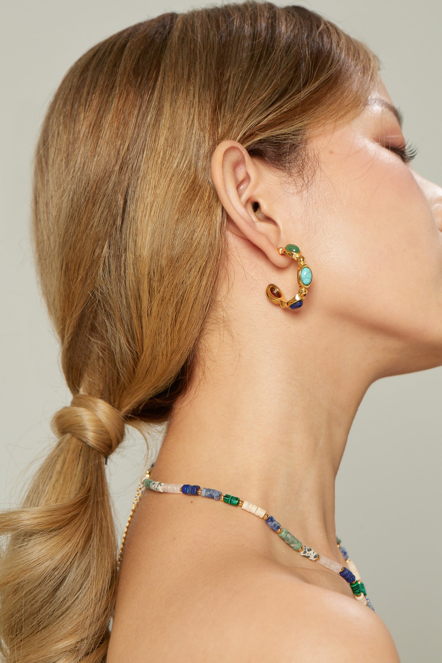 Retro Multi GemStone Earrings