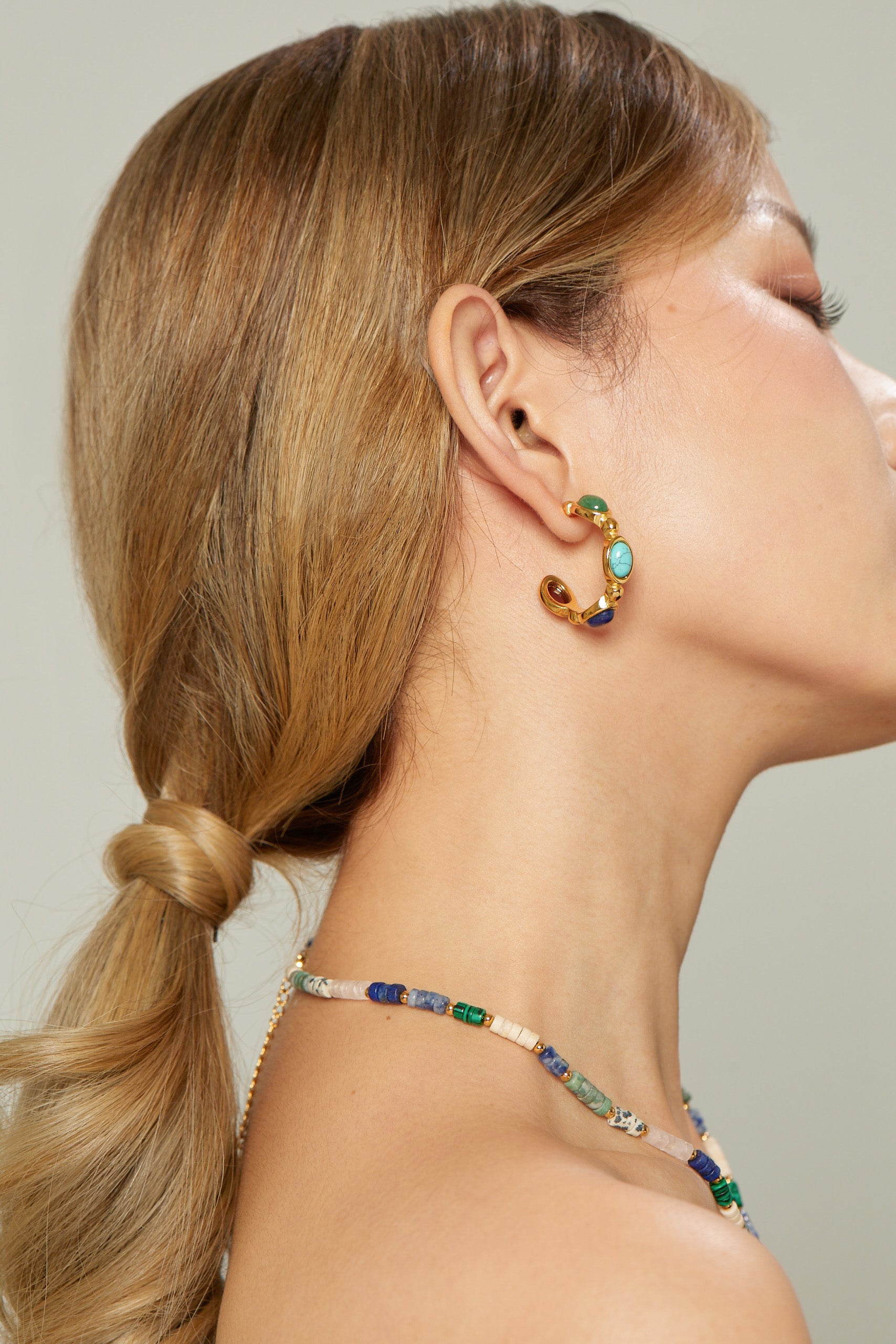 Retro Multi GemStone Earrings
