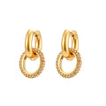 Glamorous Wheel Gold Hoop Earrings