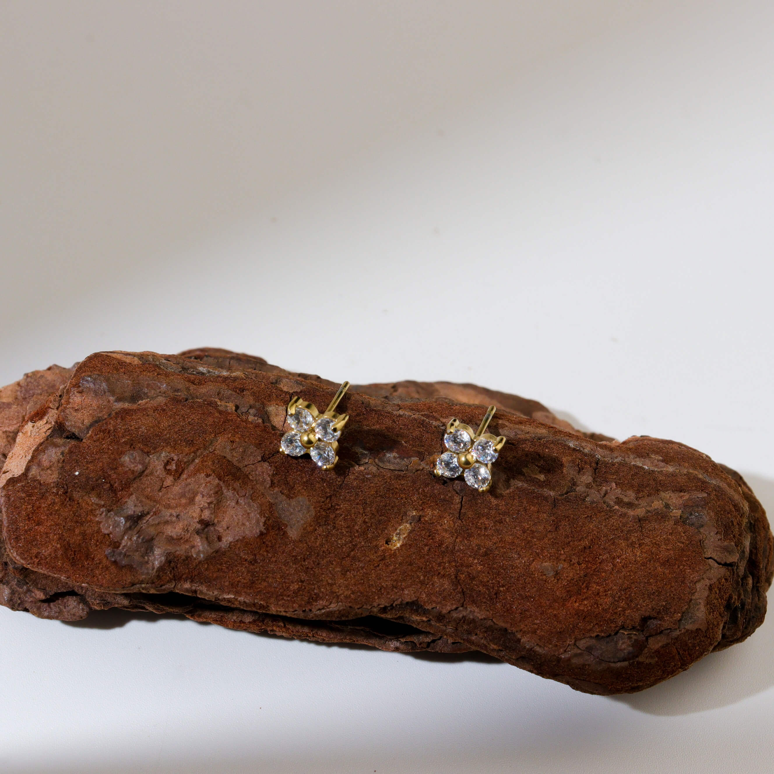 Gold Clove Stud Earrings